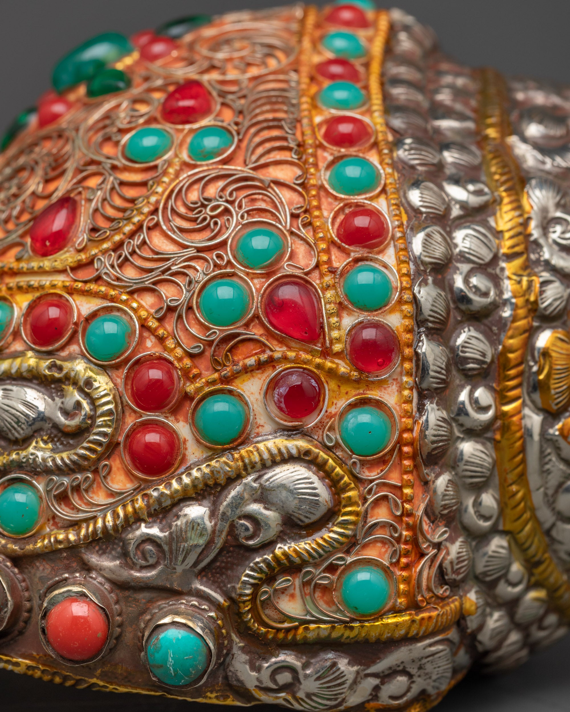 Tibetan Conch Shell | Sacred Shankh for Worship & Spiritual Offerings