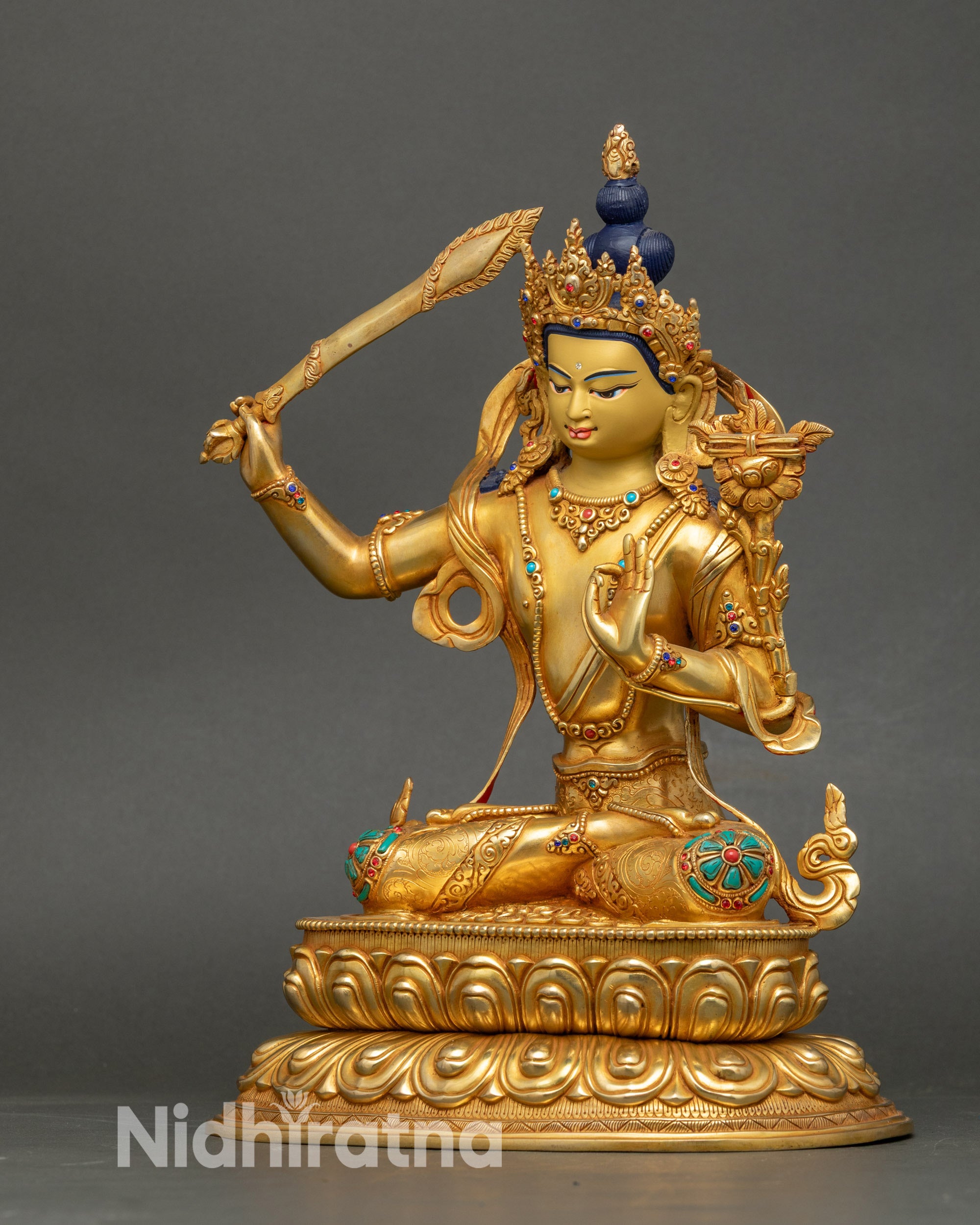 Bodhisattva Manjushri Statue for Inner Peace and Mental Clarity