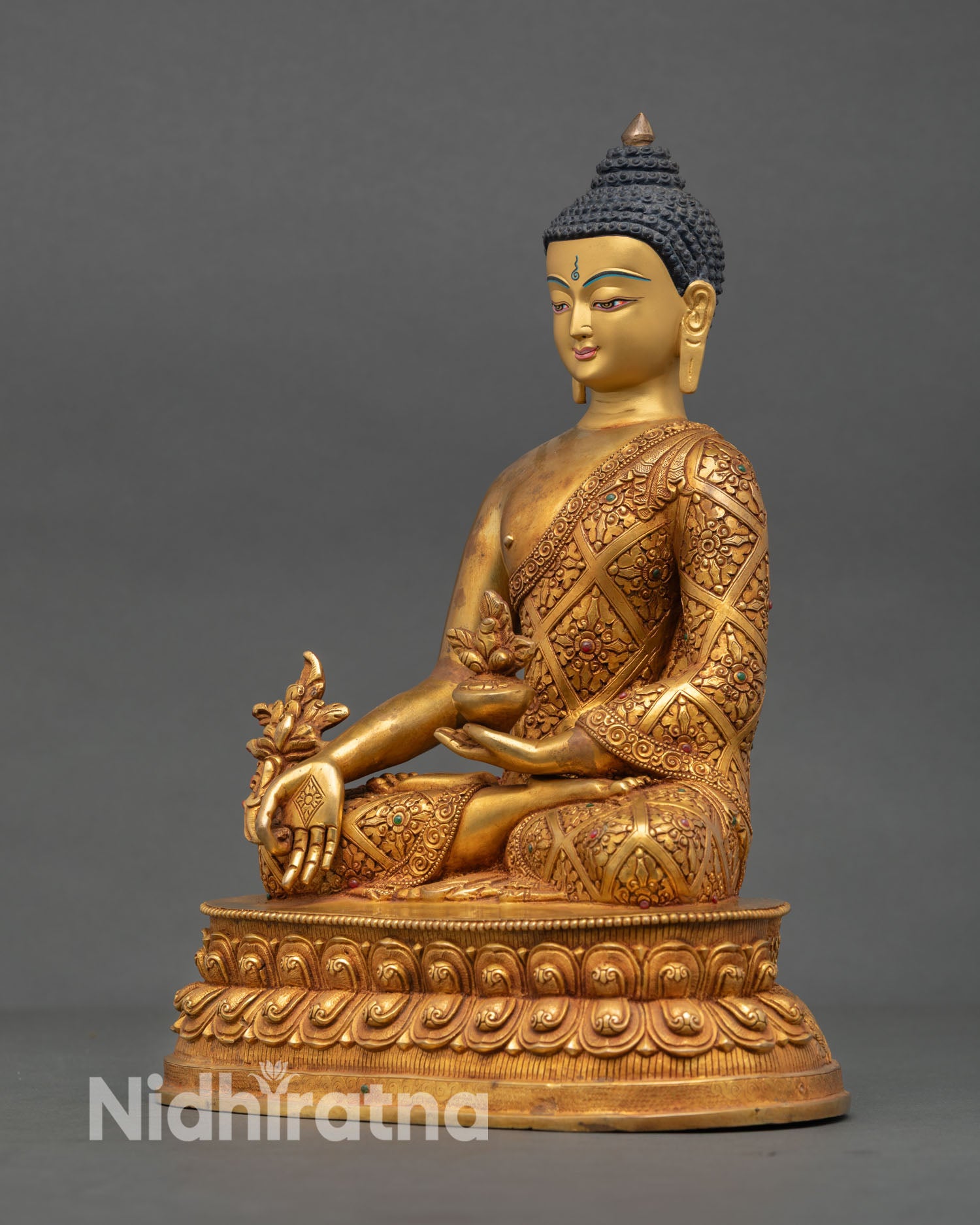 Medicine Buddha | 24K Gold Gilded Healing Buddha Statue