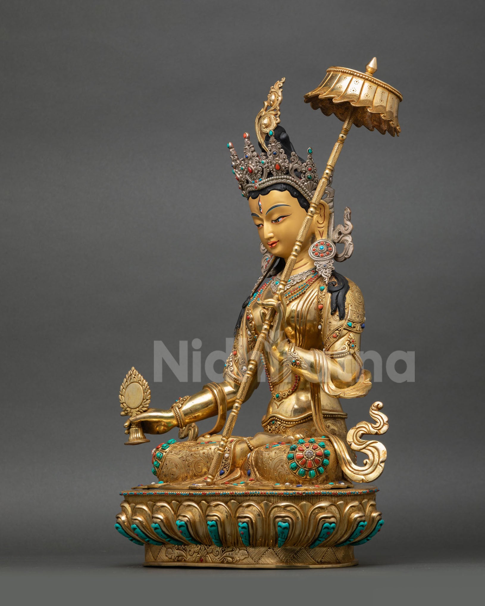Dukar Statue | The Radiant White Umbrella Goddess