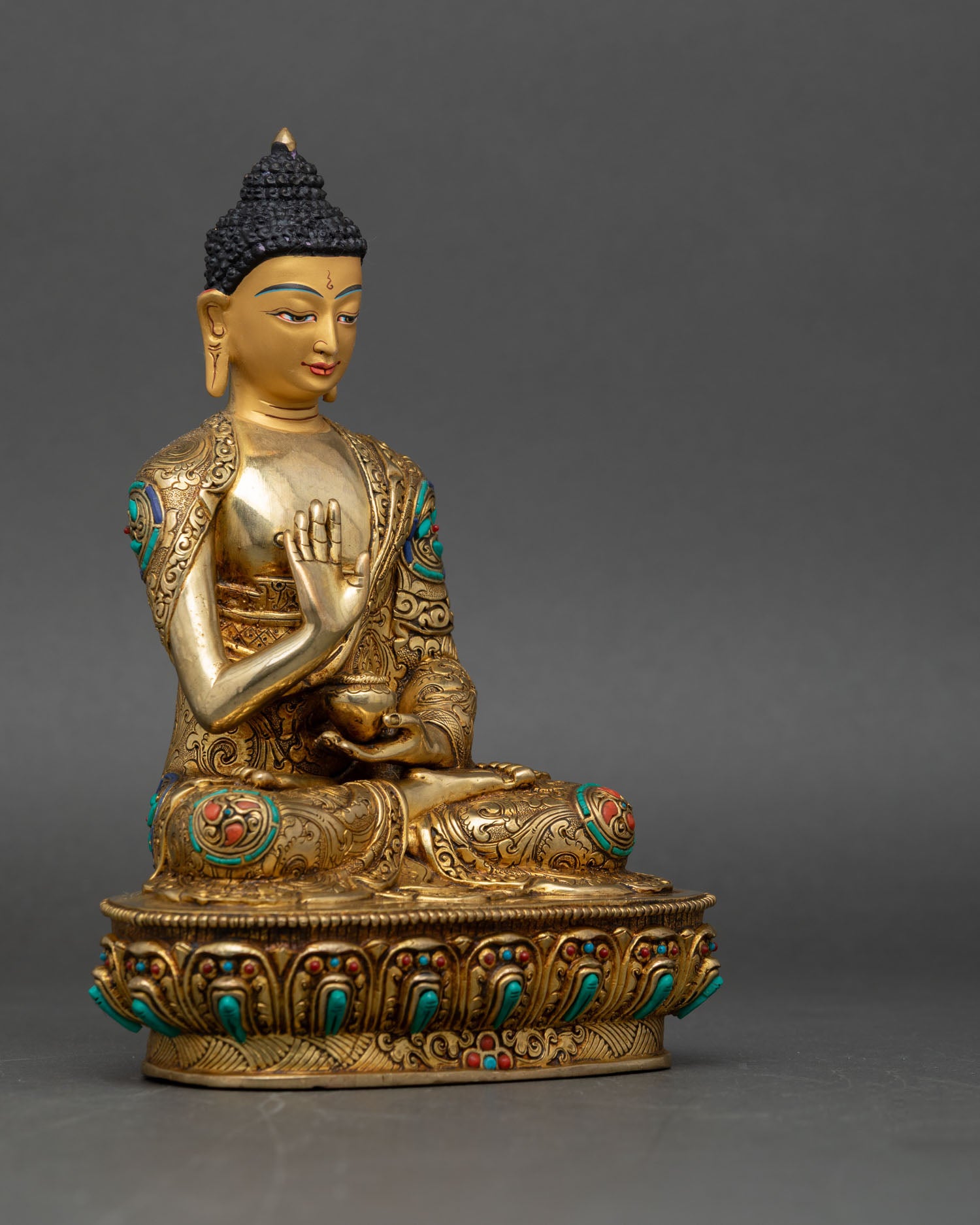 Five Dhyani Buddha Sculpture – Representation of Enlightened Wisdom