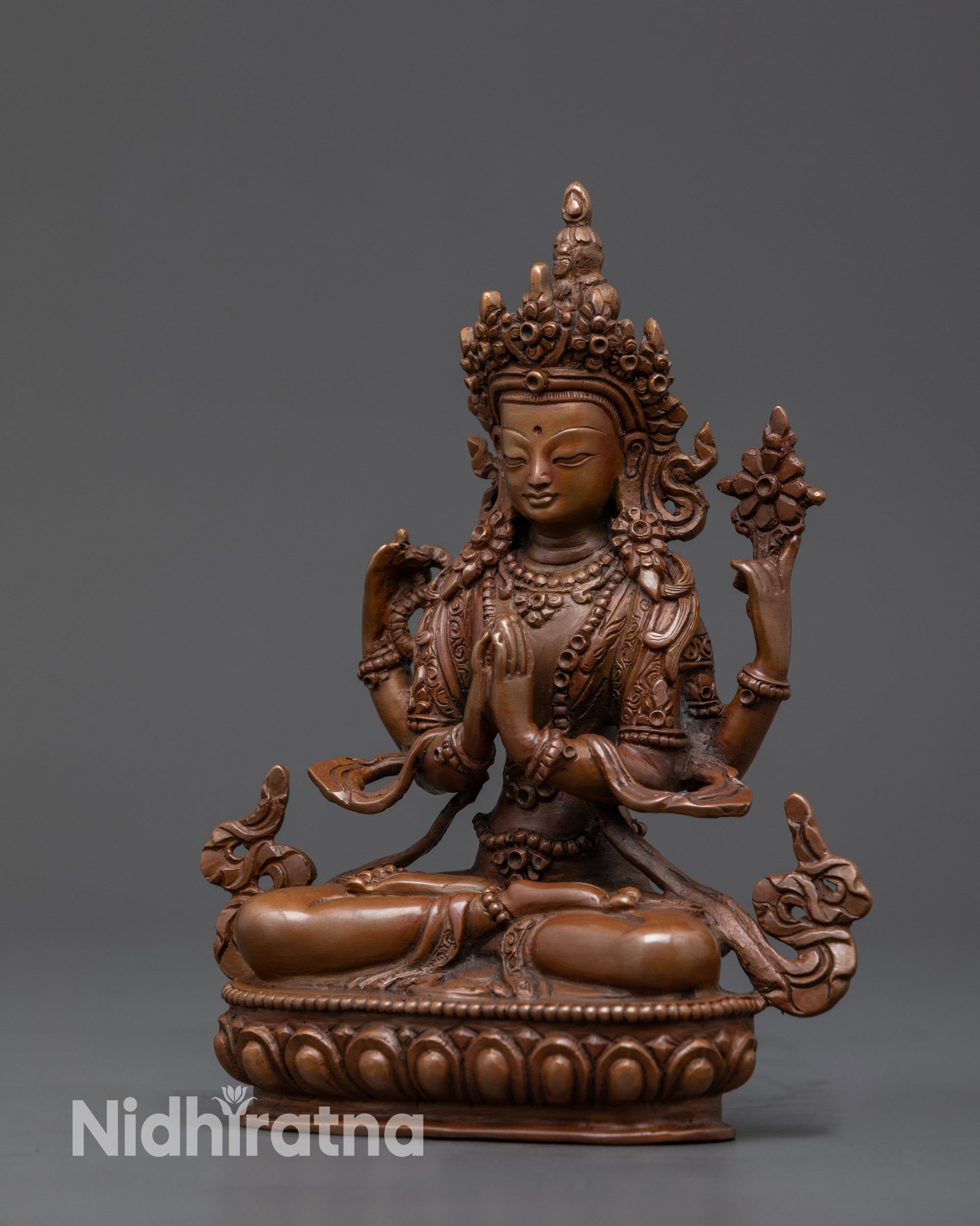 Meditation Avalokiteshvara Statue | Authentic Himalayan Buddhist Idol