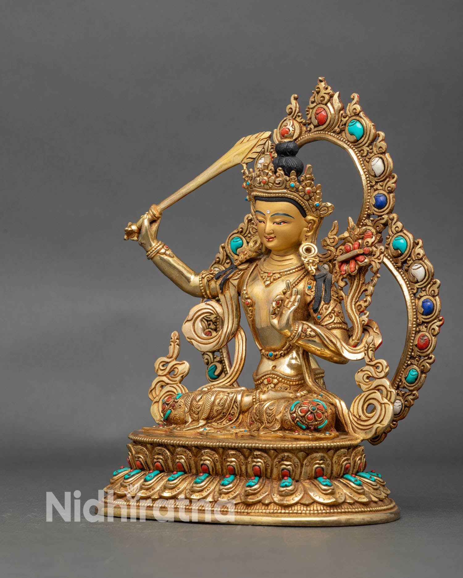 Manjushri Statue – Traditional Meditation and Spiritual Art