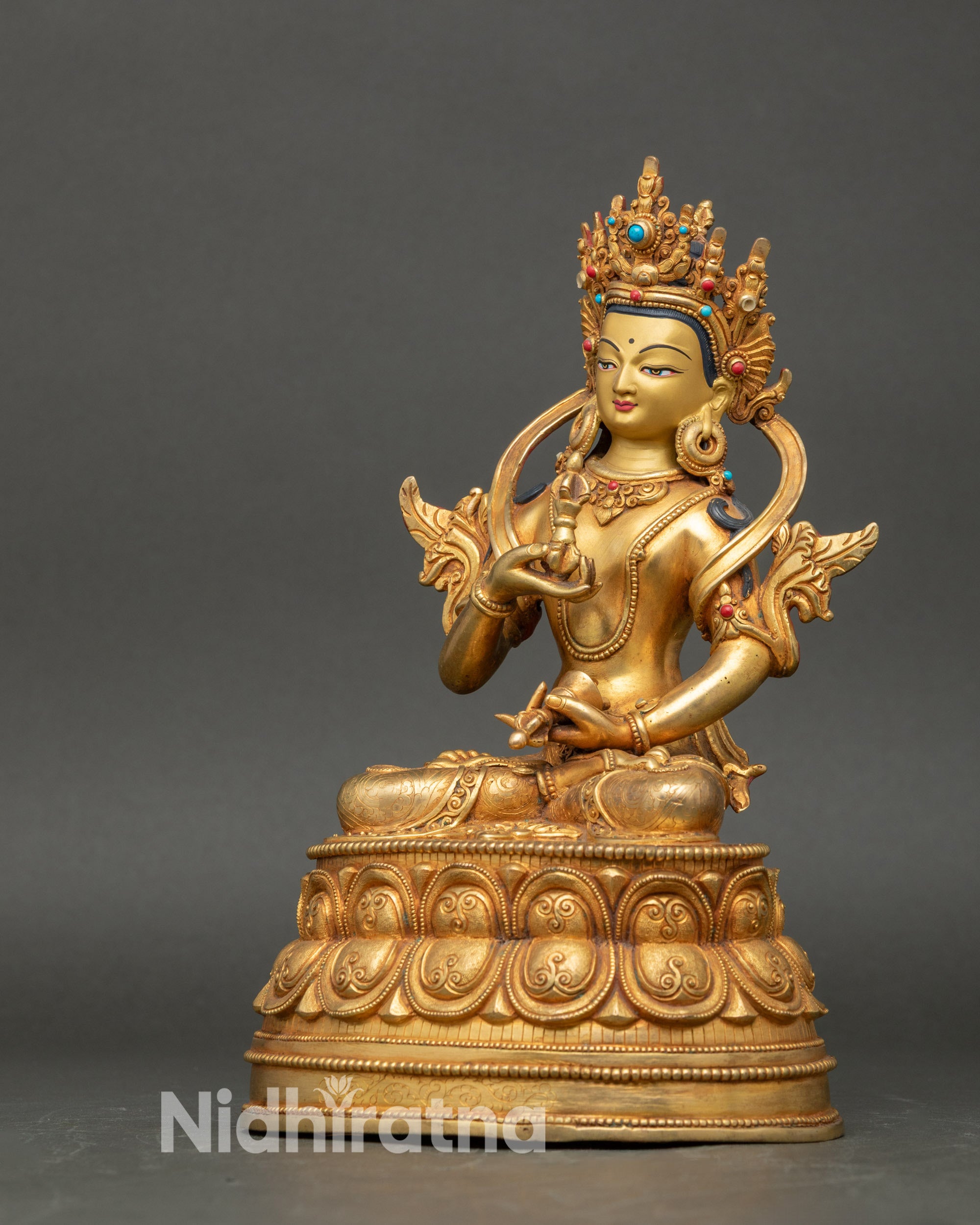 Radiant Vajrasattva Statue - Sacred Buddhist Purification Deity