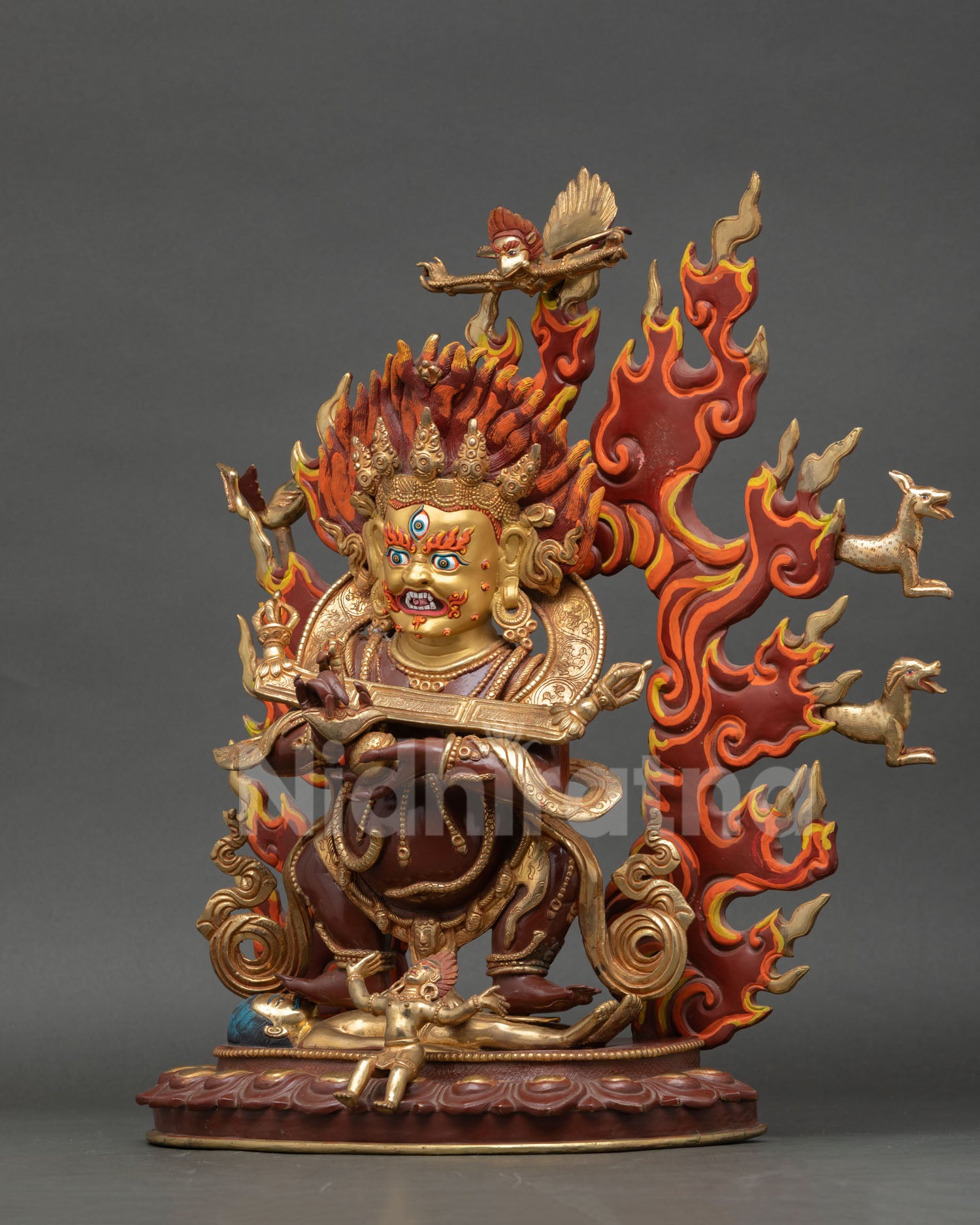 Shakya Mahakala Statue – Tibetan Buddhist Religious Artwork