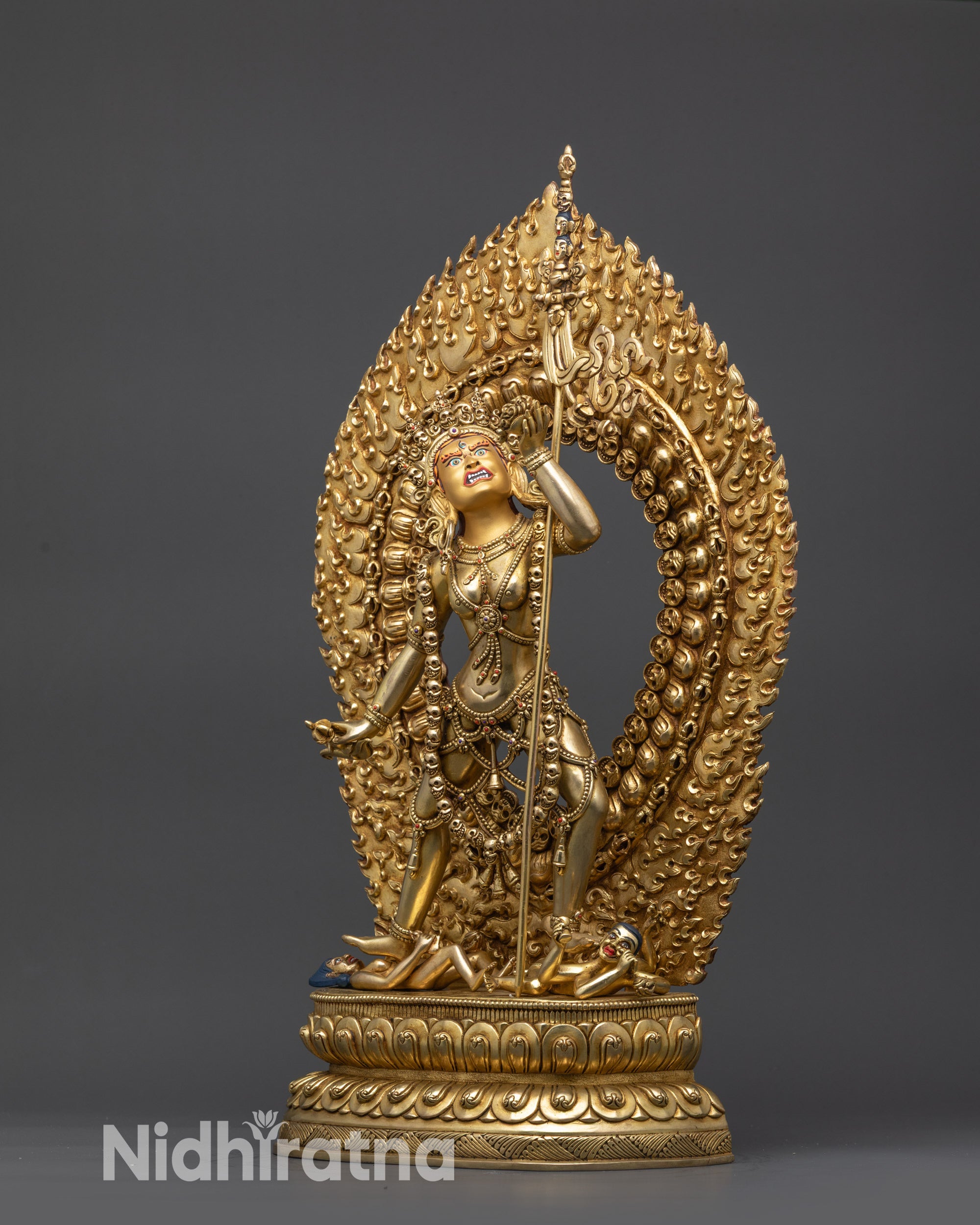 Transcendent Vajrayogini Statue | 24K Gold-Gilded Tantric Goddess