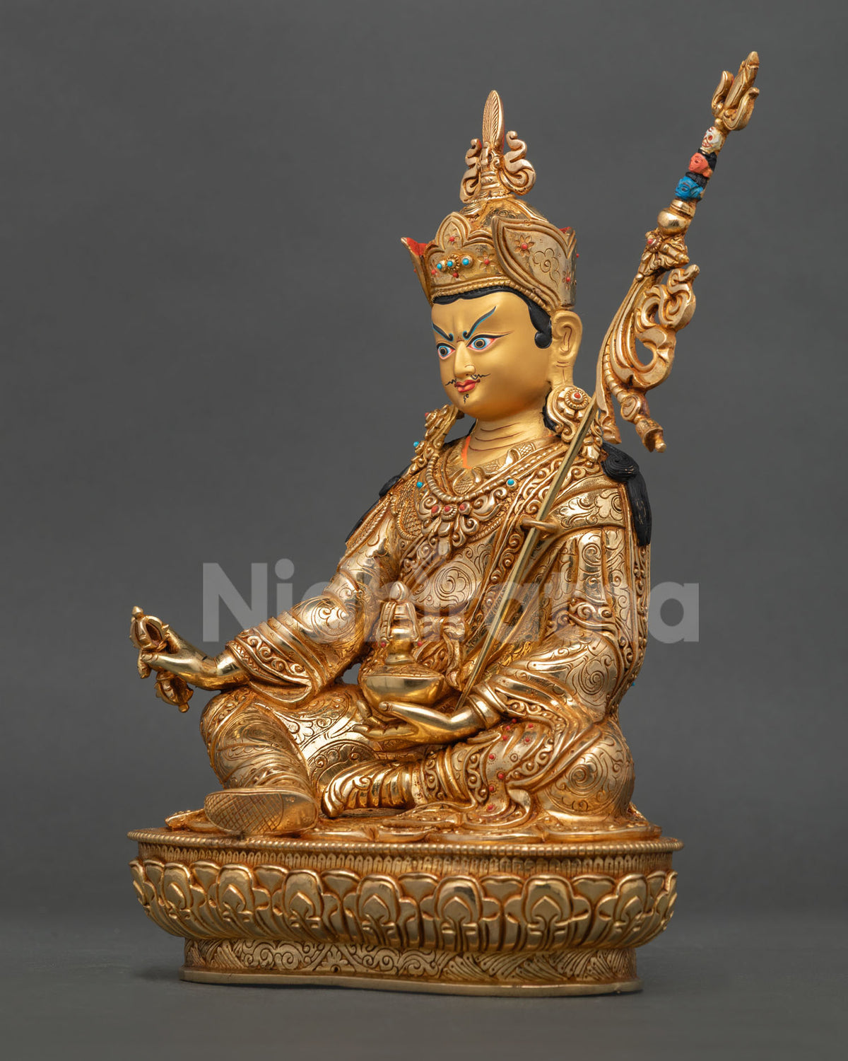 Tibetan Guru Rinpoche Statue | Himalayan Sacred Artwork