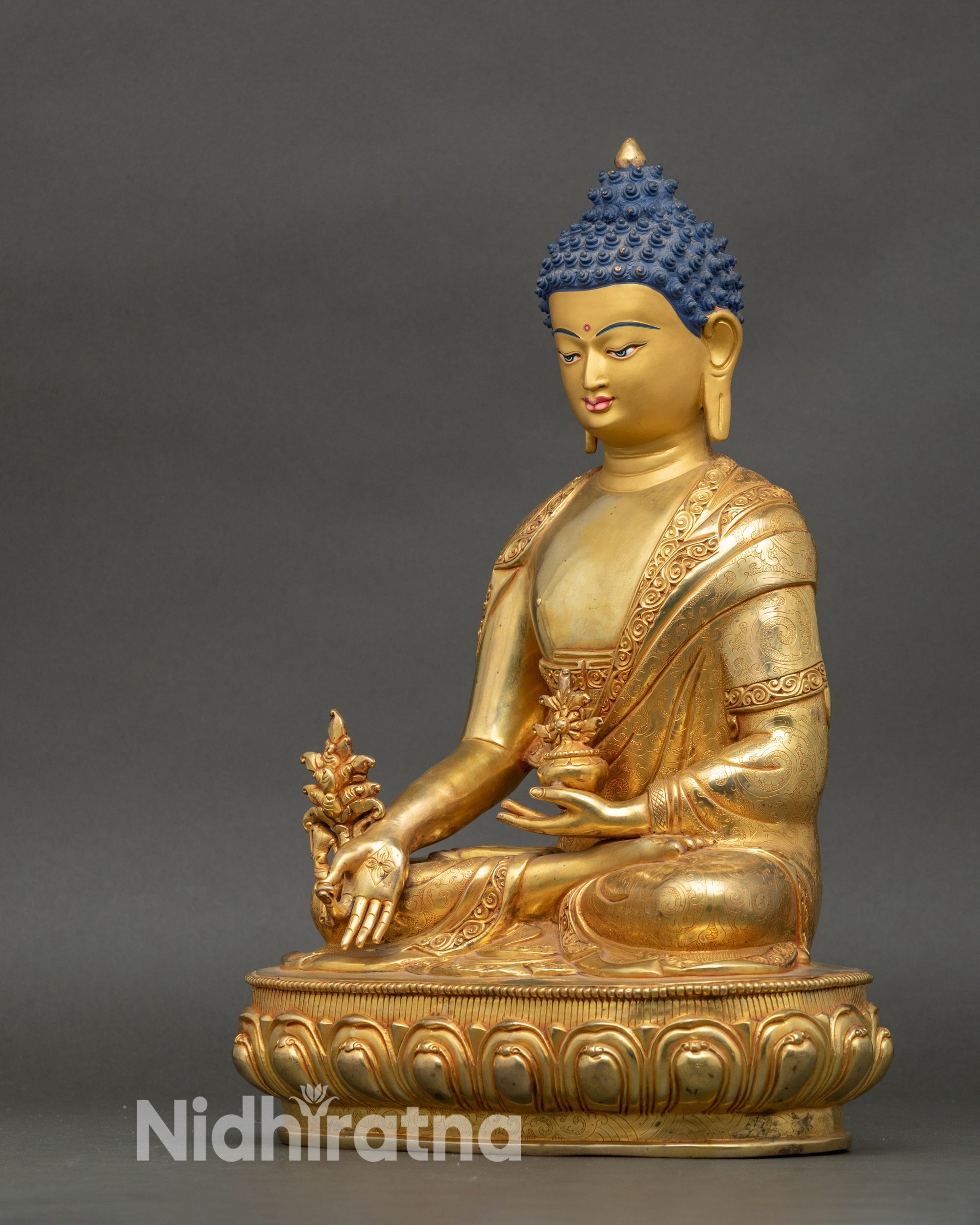 King of Medicine Bhaisajyaguru Statue | Traditional Healing Idol