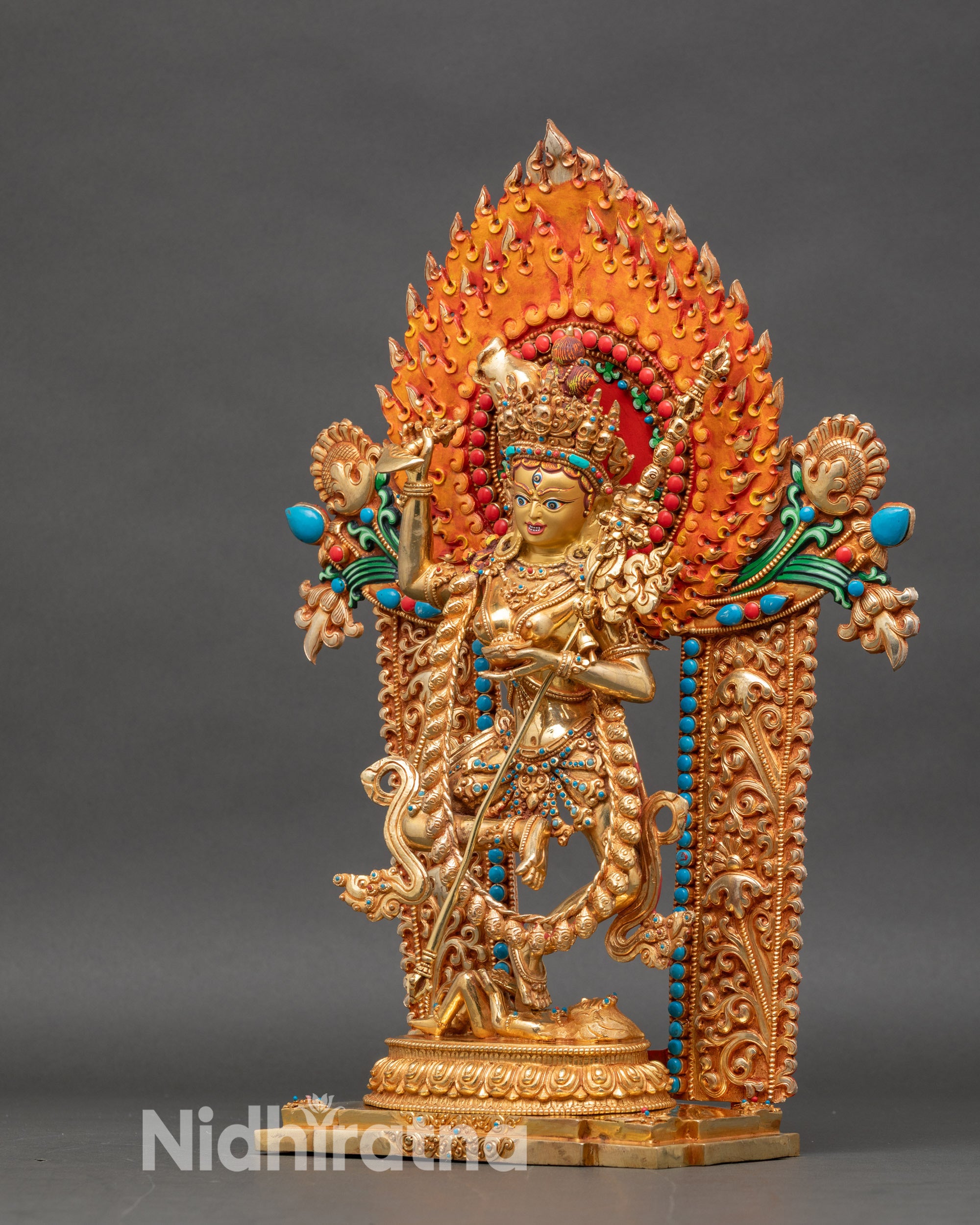 Wrathful Dorje Phagmo | Handcrafted Tibetan Dakini Sculpture
