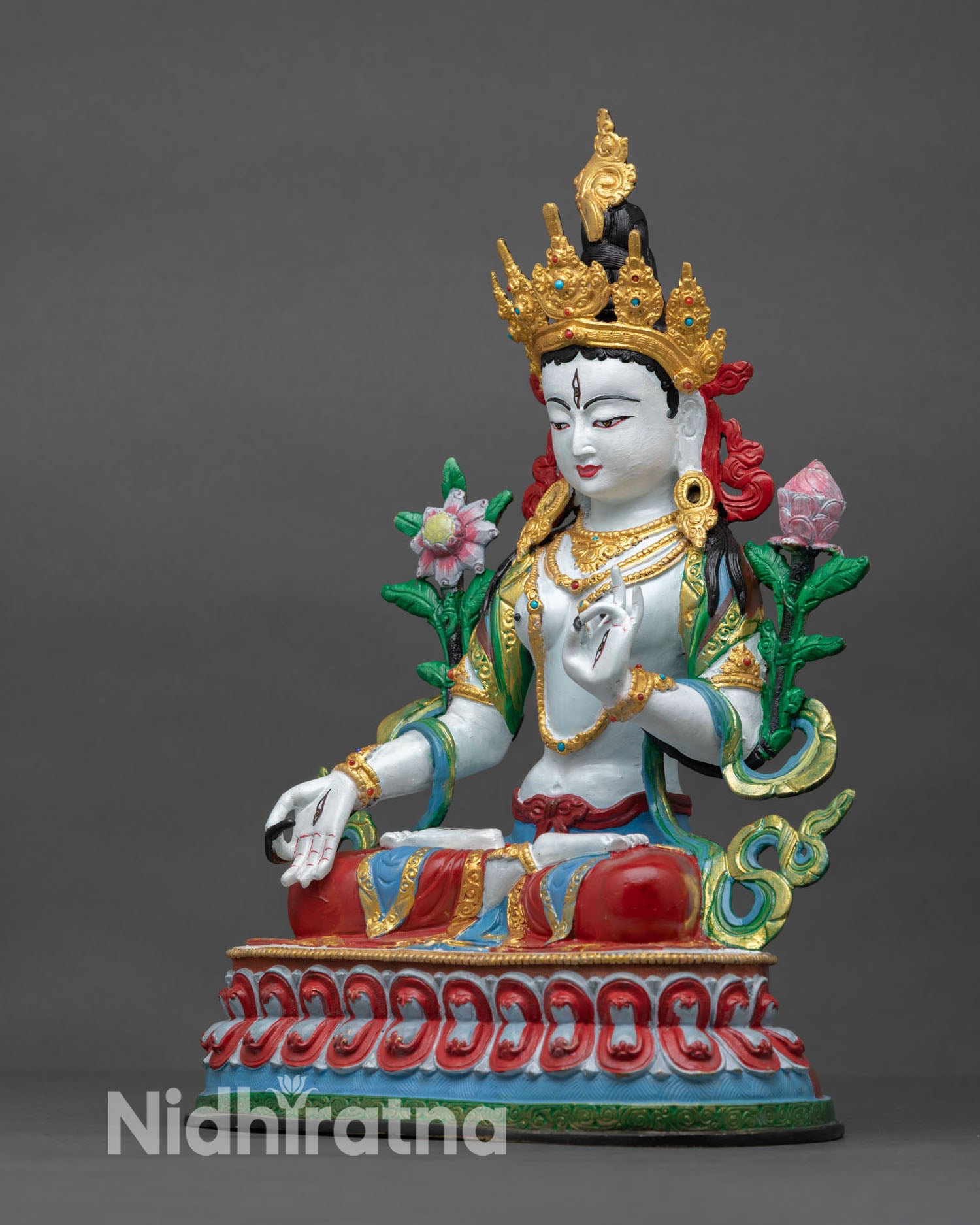 White Tara Statue | Buddhist Sacred Art from Nepal