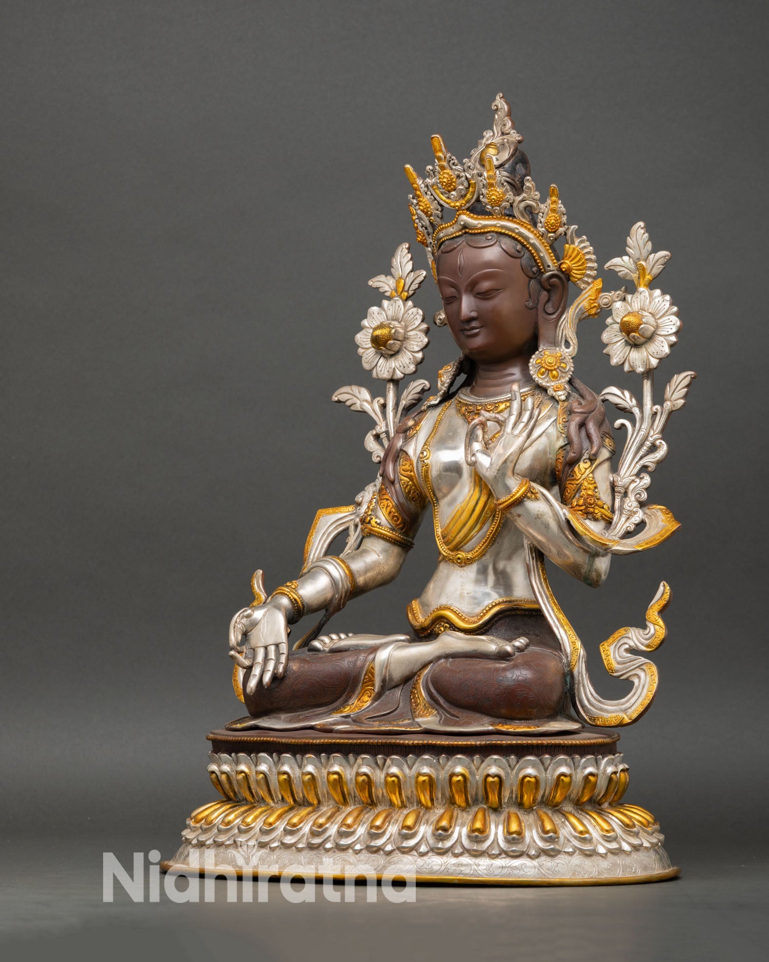Handcrafted White Tara Statue β Goddess of Longevity & Peace