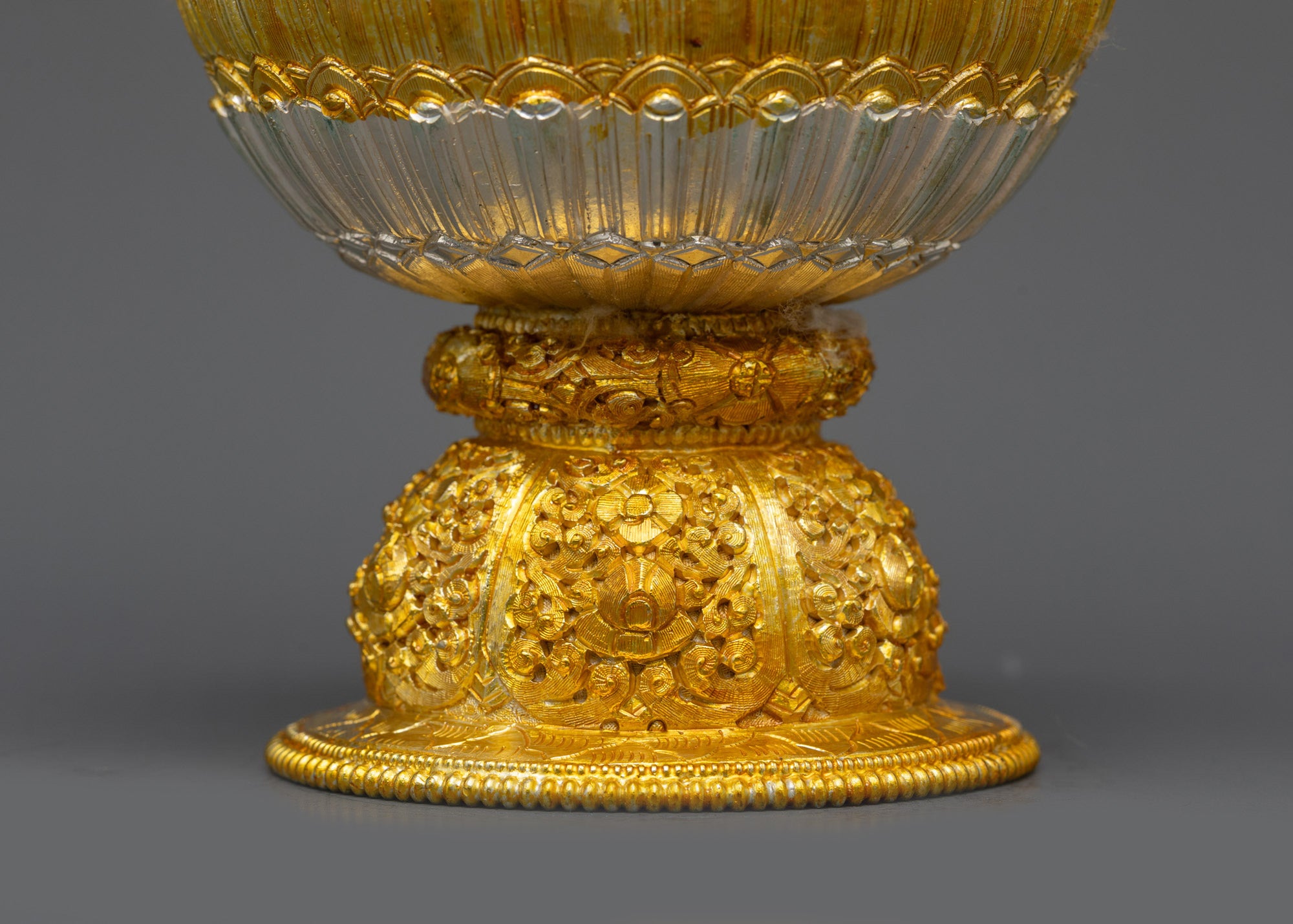 Tibetan Neshi Rice Pot | Ritual Rice Offering Pot for Home Altars