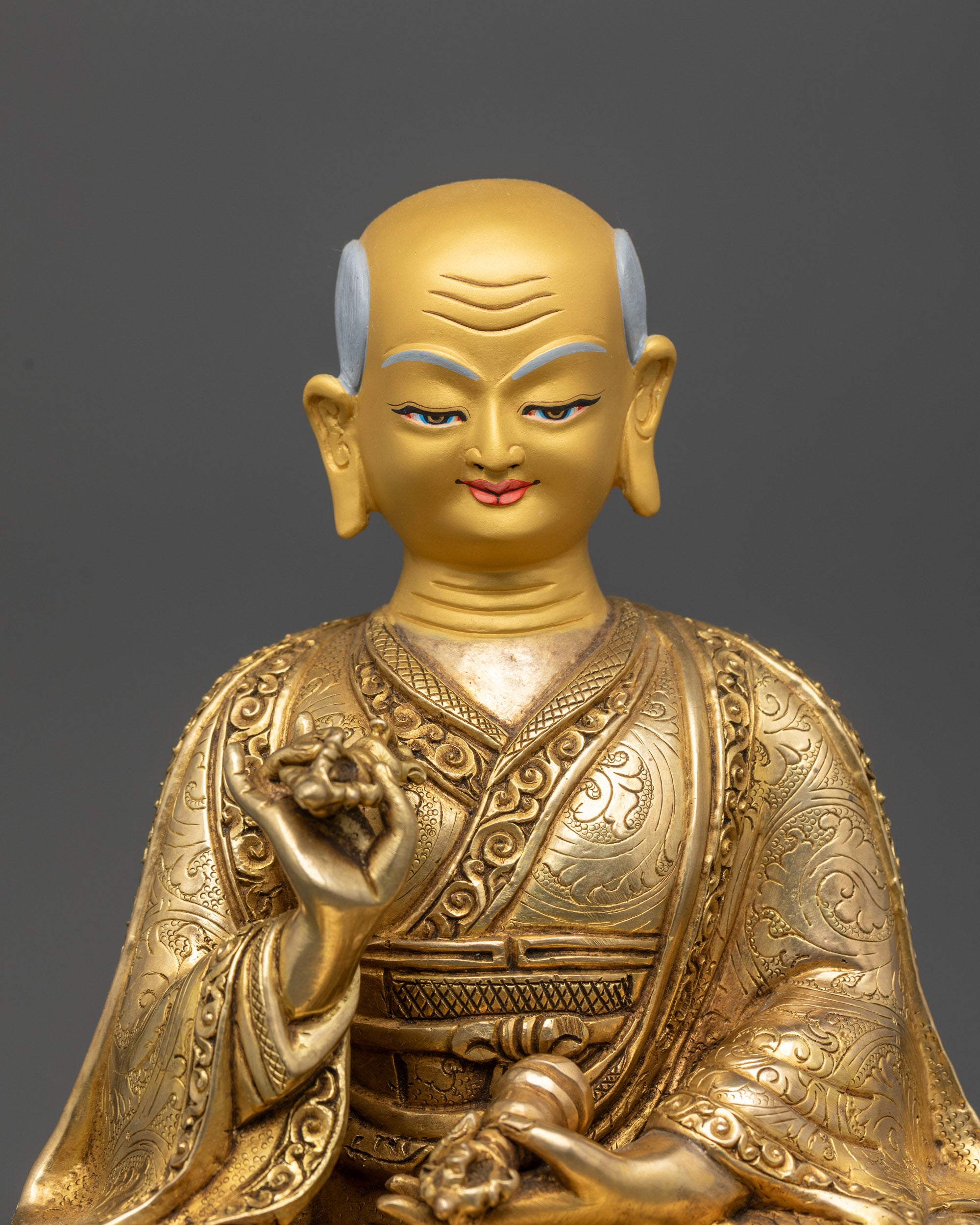 Five Shakya Masters Statue Set | Handcrafted Buddhist Deities from Nepal