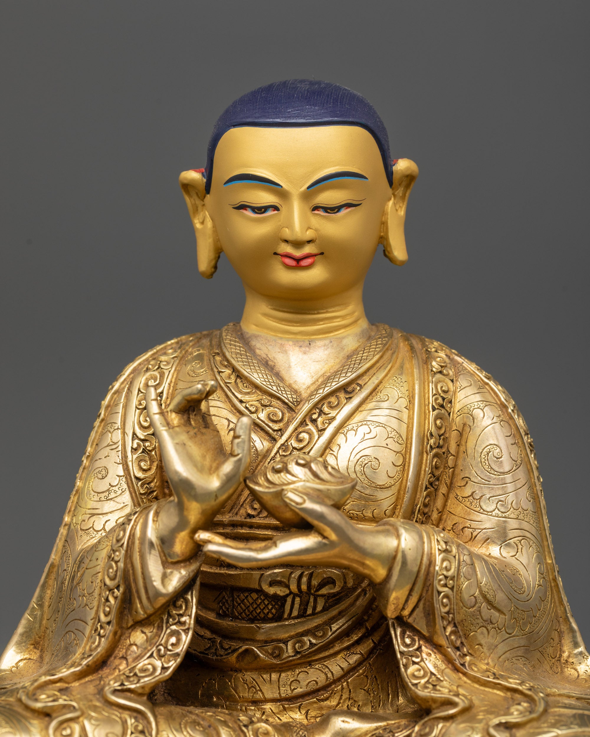 Five Shakya Masters Statue Set | Handcrafted Buddhist Deities from Nepal
