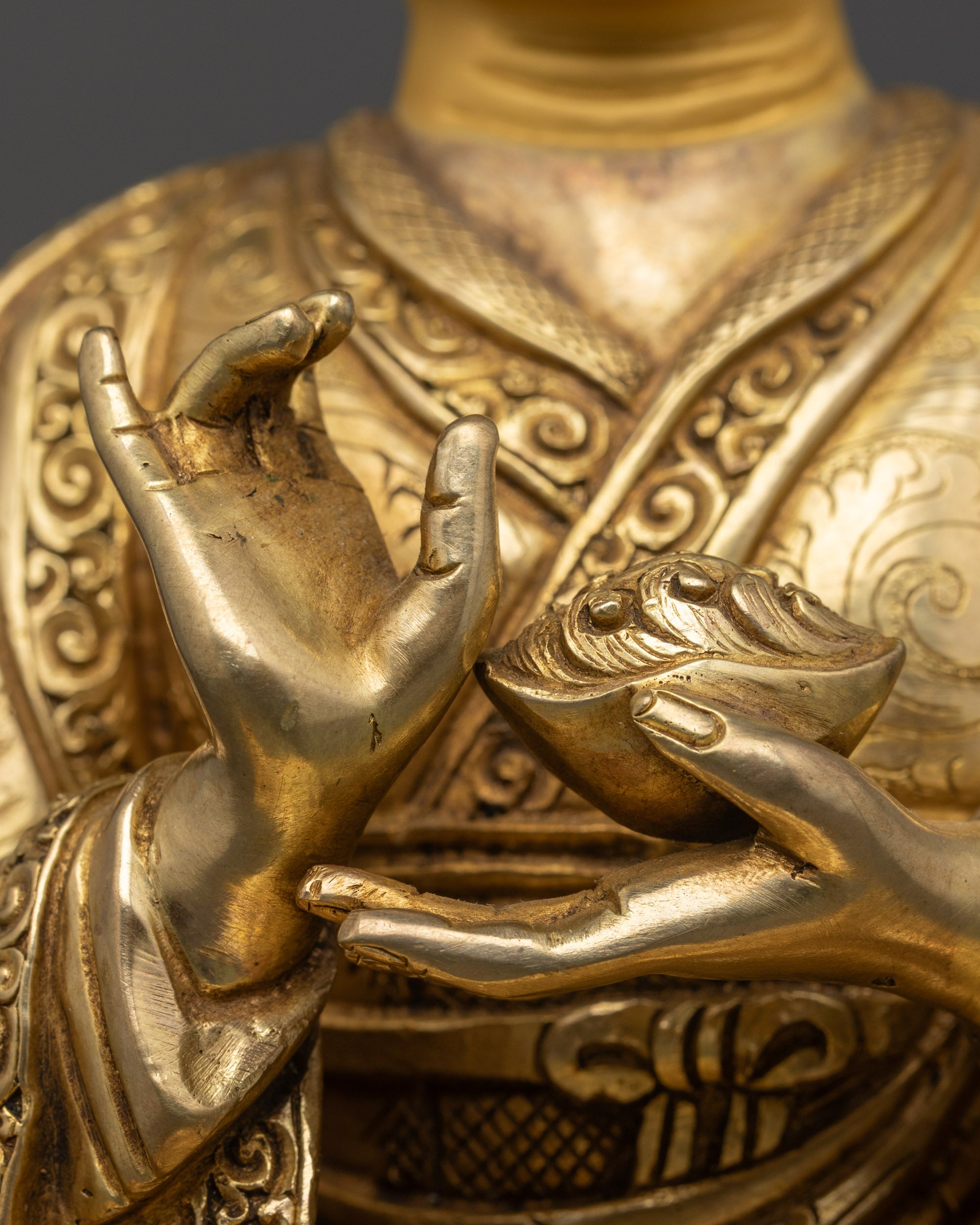 Five Shakya Masters Statue Set | Handcrafted Buddhist Deities from Nepal