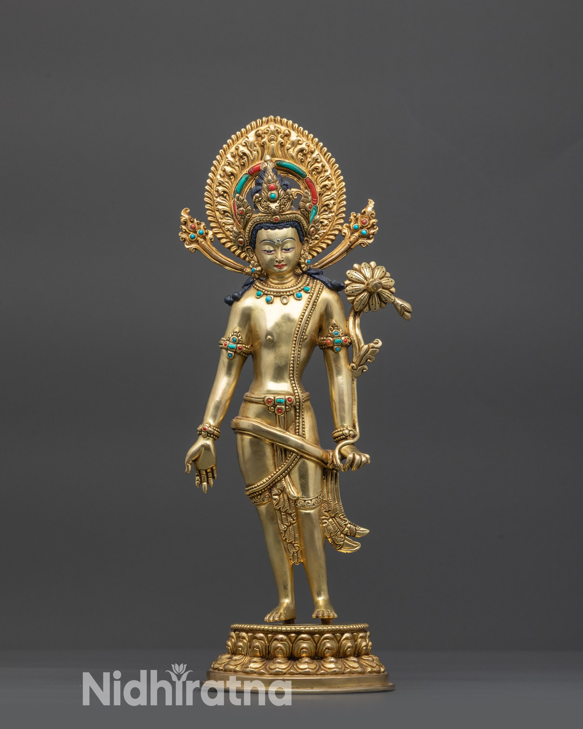 Eight Bodhisattvas Statue Collection | Traditional Nepalese Artistry