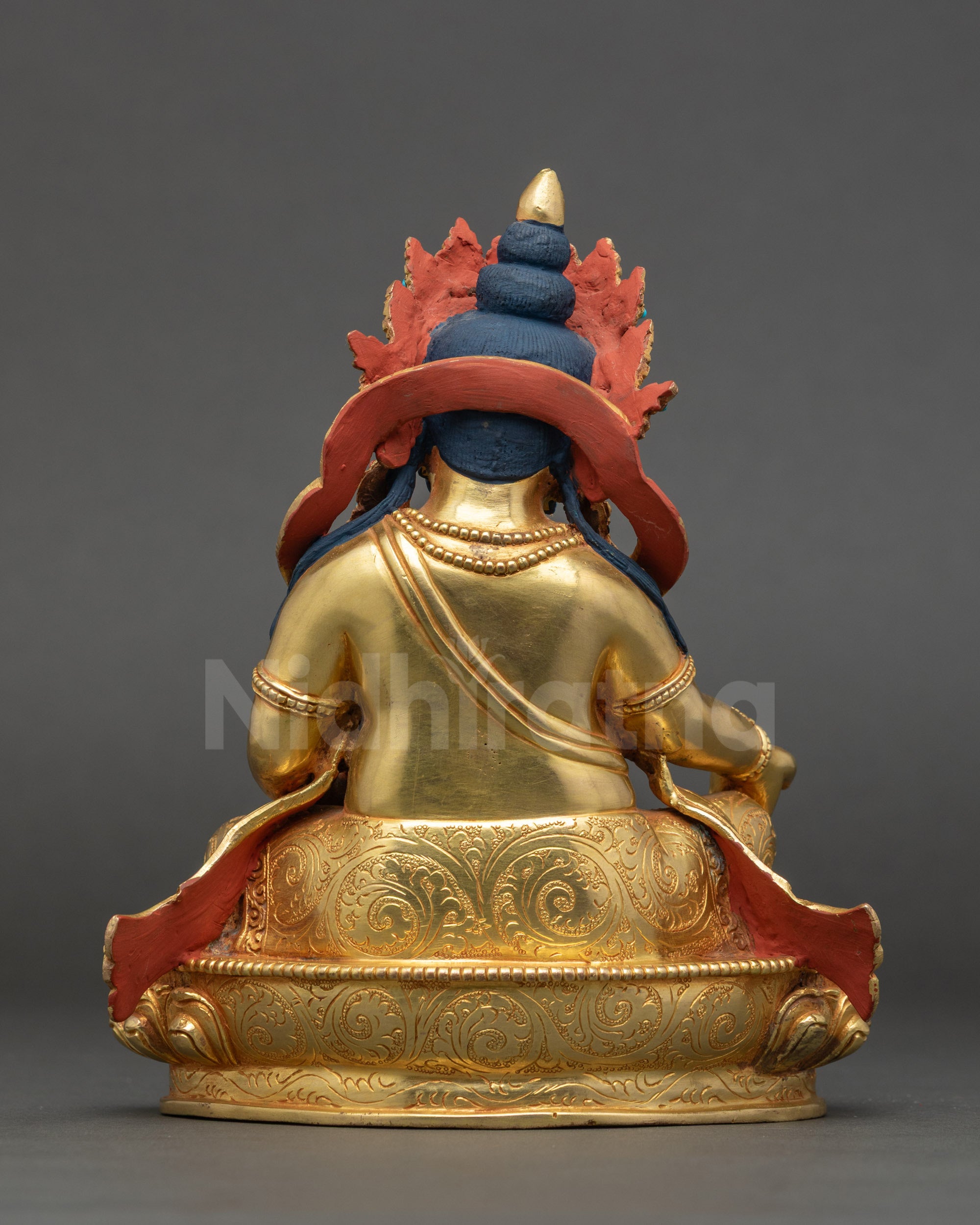 Dzambhala Statue | Tibetan God of Wealth Sculpture from Nepal