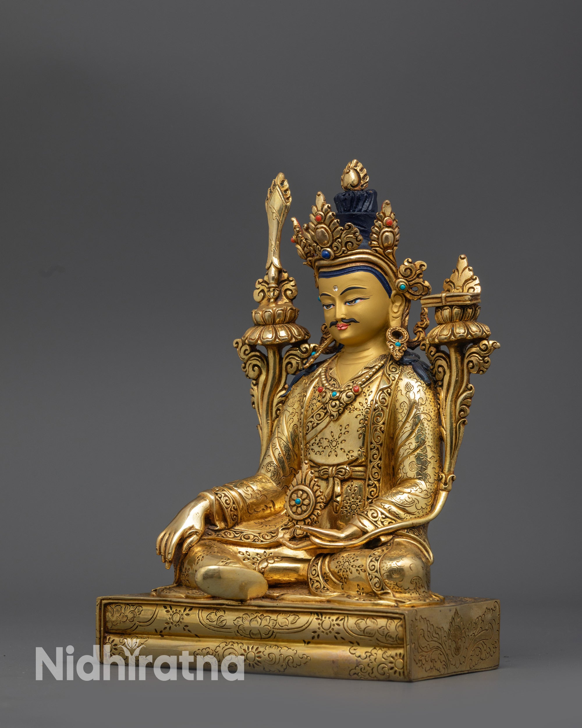 Buddhist King Trisong Detsen Statue for Home Decor | Nepalese Statues