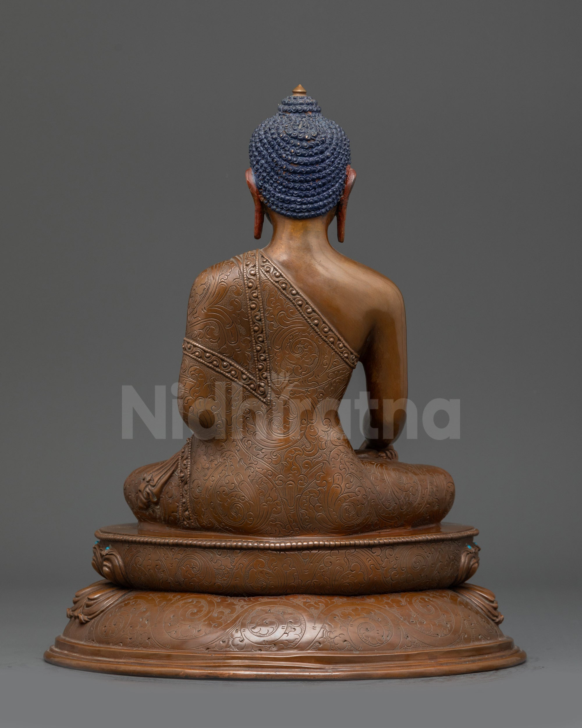 Oxidixed Shakyamuni Buddha Statue