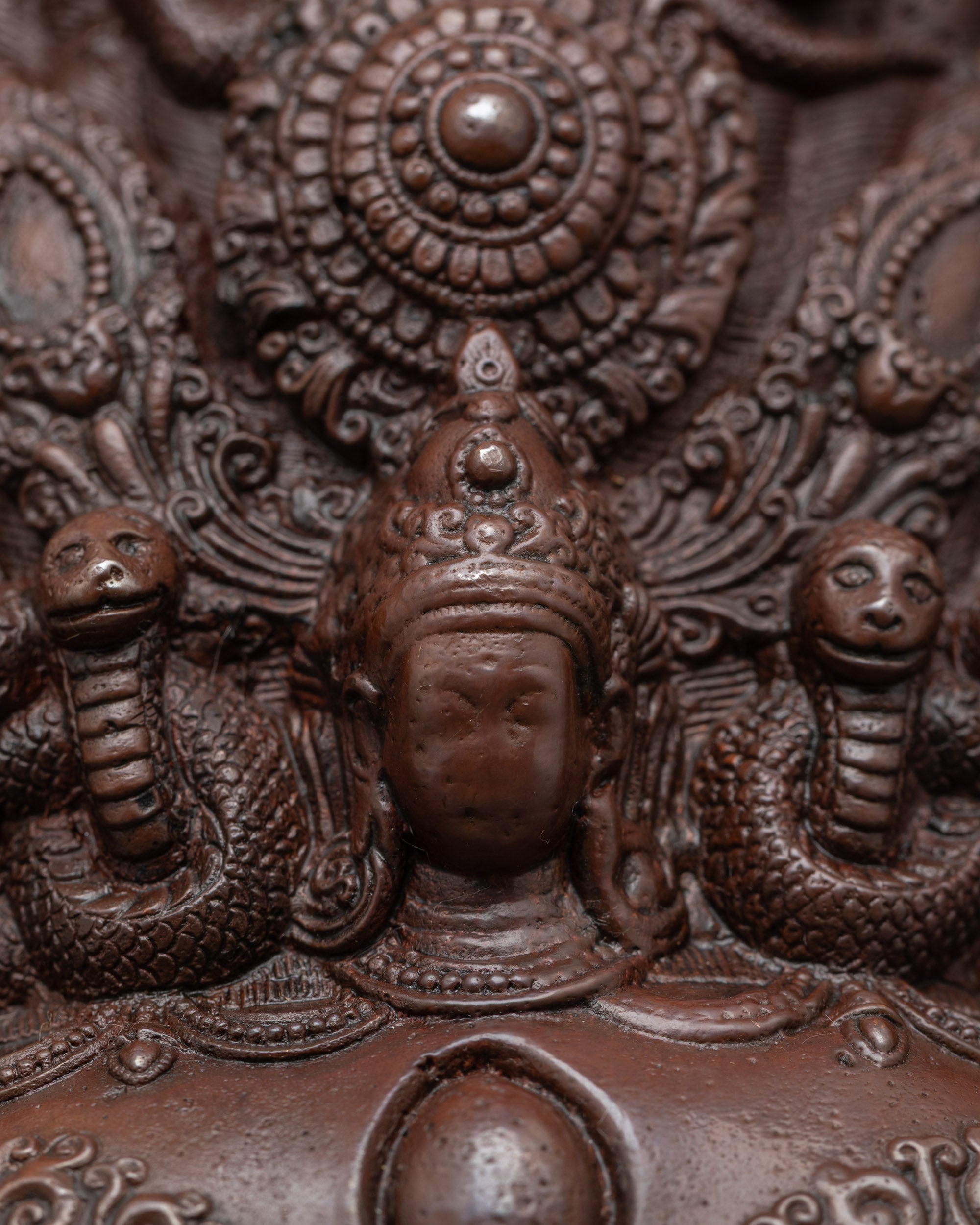 Fierce Mask of Bhairav | Sacred Himalayan Protector Mask for Altar
