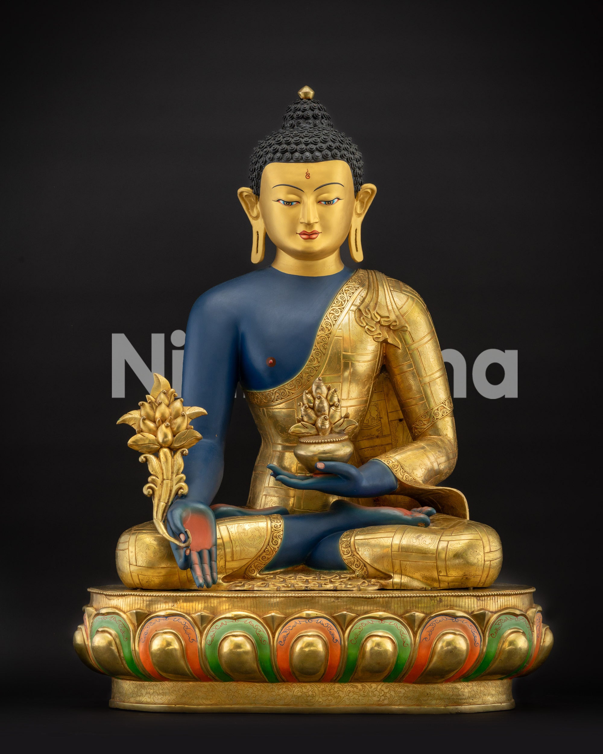 44" Exclusive Healing Medicine Buddha Statue | Nepalese Healing Buddha