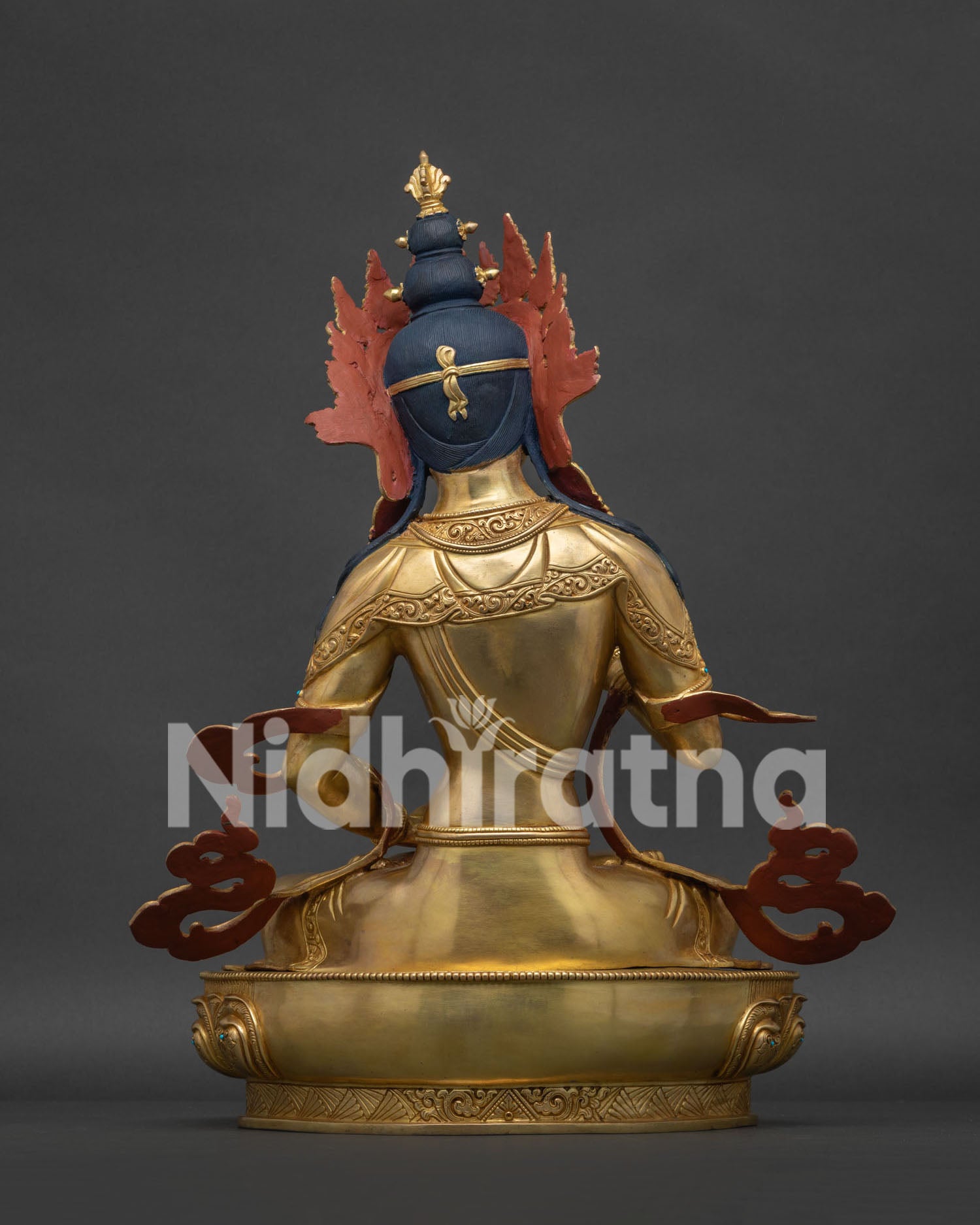 The Vajrasattva Statue | 24K Gold Fire-Gilded Sculpture from Nepal