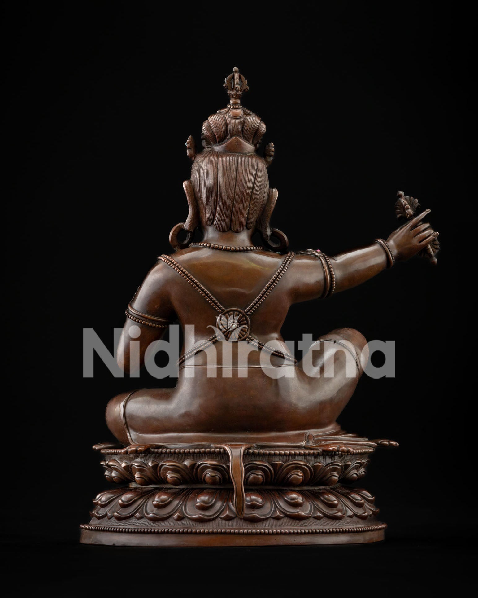 Mahasiddha Virupa Statue – Oxidized Copper Enlightened Yogi Sculpture