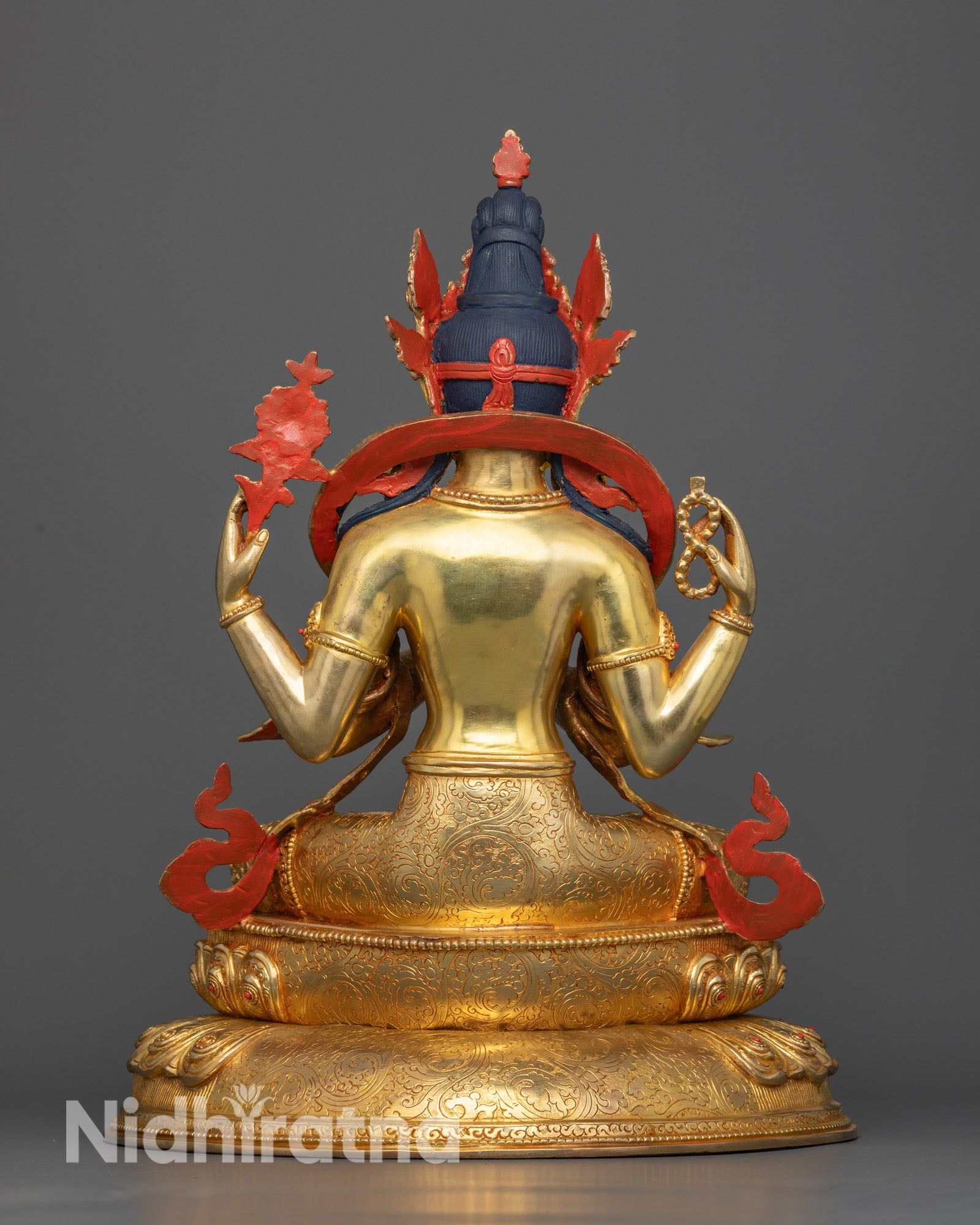 Four-Armed Chenrezig: Radiant Avalokiteshvara Bodhisattva Statue