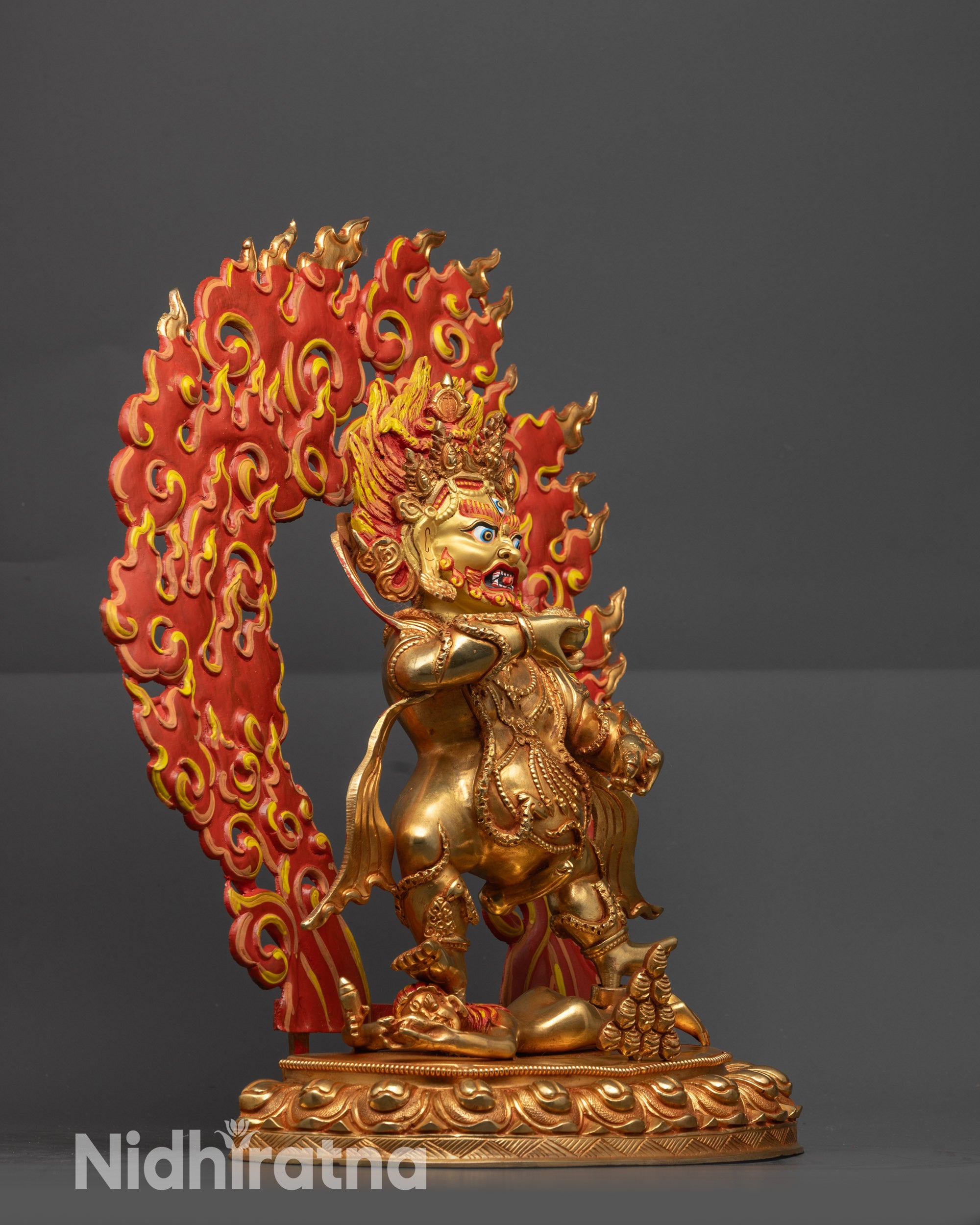 Tibetan Wealth Deity Black Dzambhala Statue