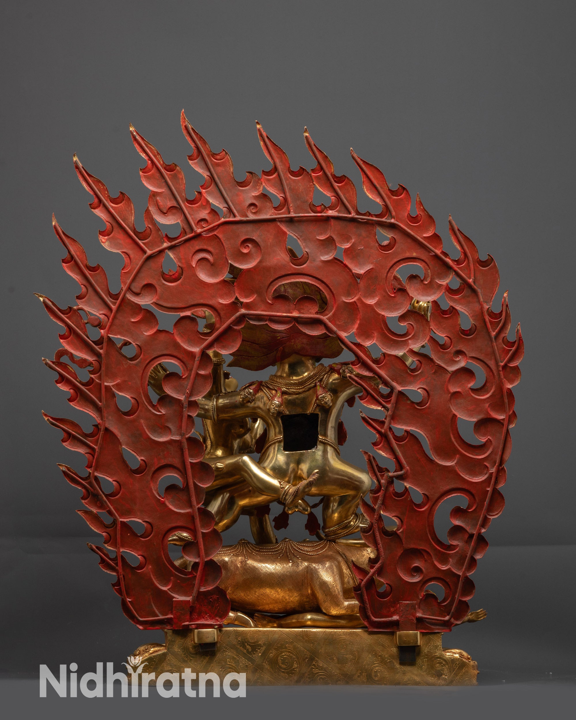 Grand Yamantaka Consort Statue | Wrathful God of Protection