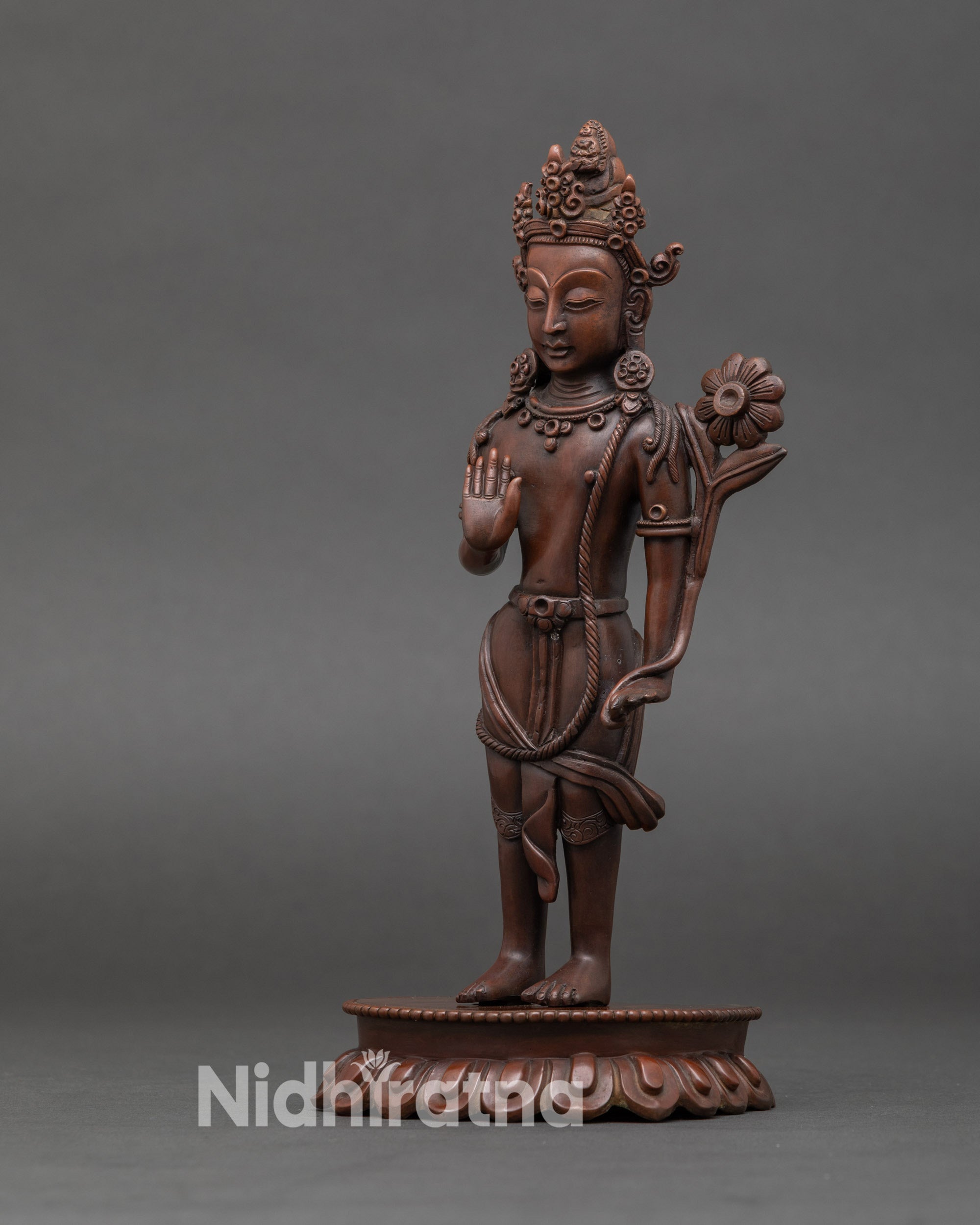 Nepalese Avalokiteshvara Statue β Sacred Bodhisattva of Compassion