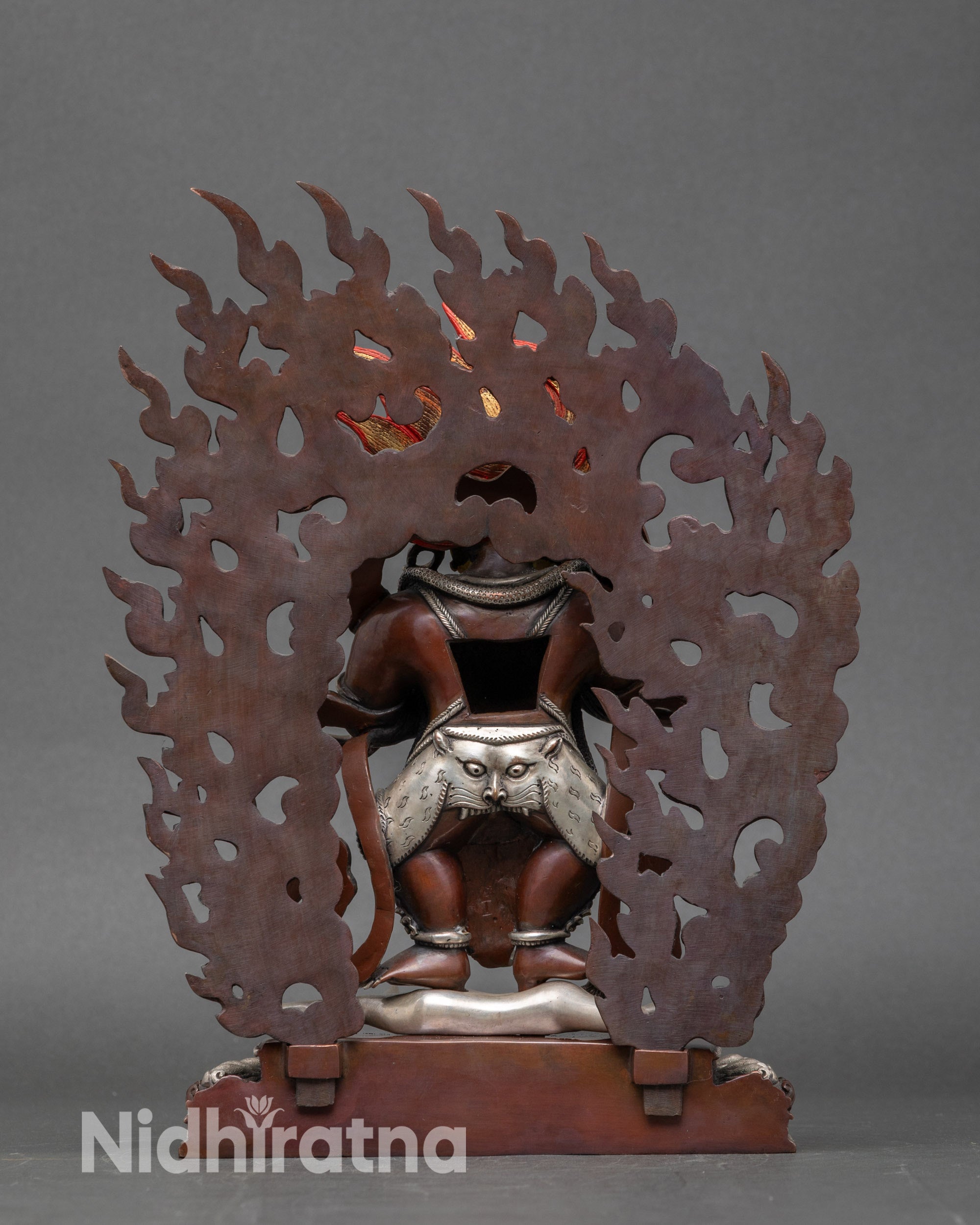 Sakya Mahakala Copper Statue | Traditional Nepalese Tantric Protector