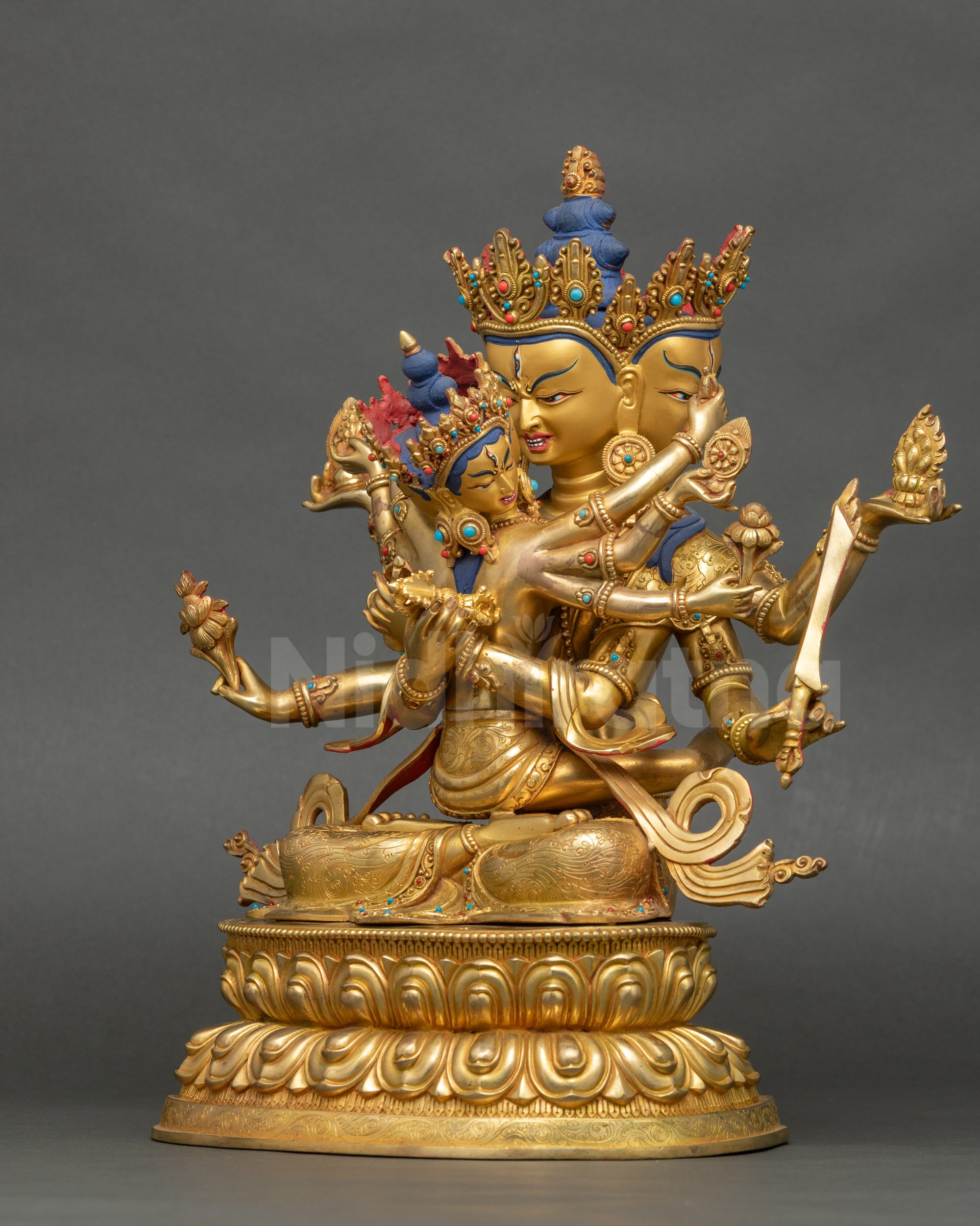 Handcrafted Guhyasamaja Statue – Tantric Deity of Wisdom and Compassion