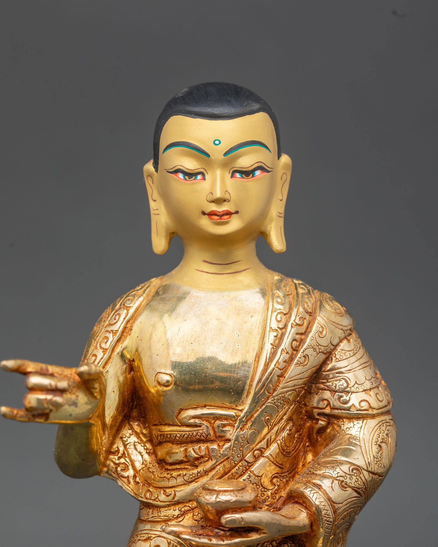 Buddha Two Disciples | Nepalese Handmade Sacred Sculpture