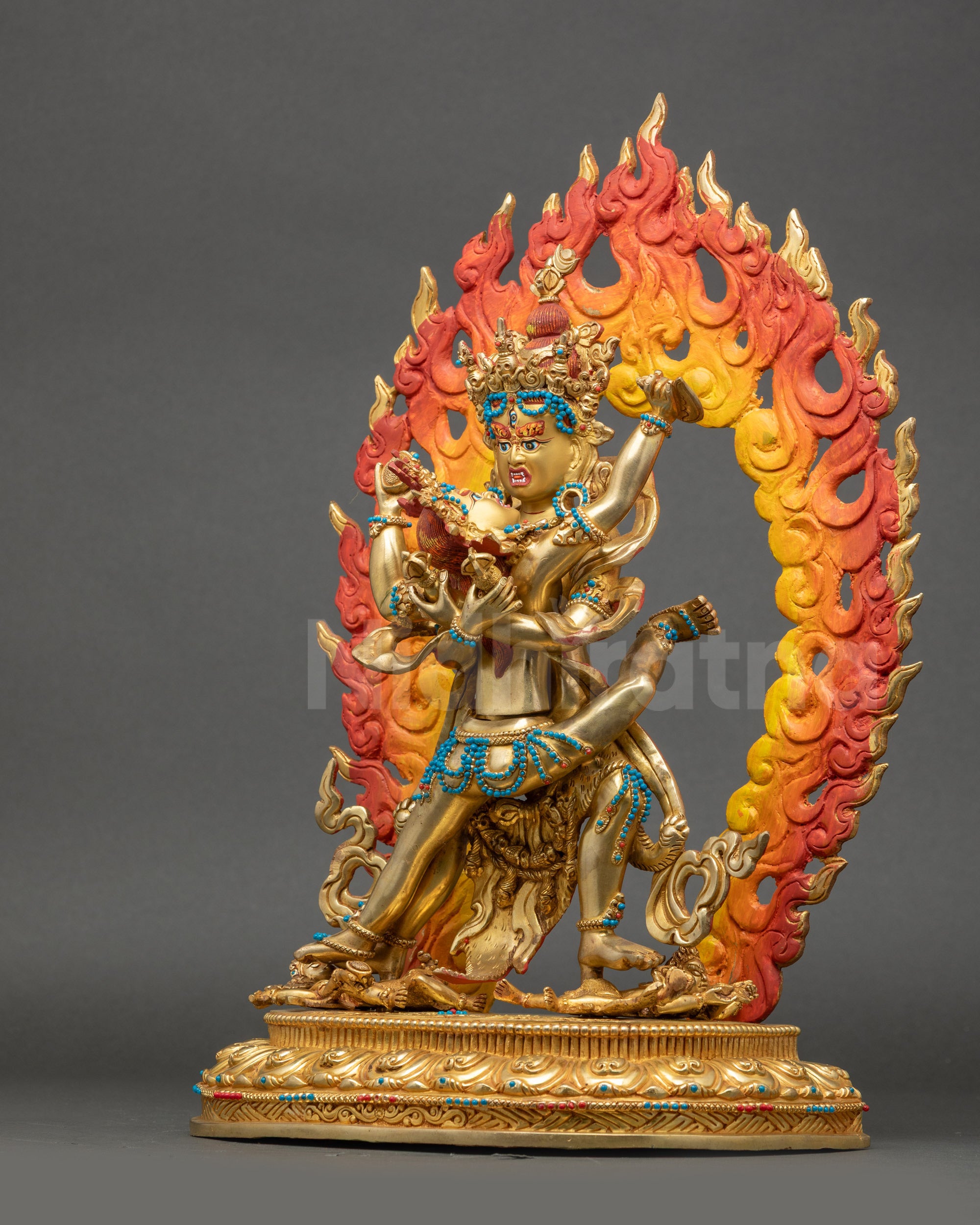 Handcrafted Khorlo Demchog Yab Yum Statue | Wheel of Supreme Bliss