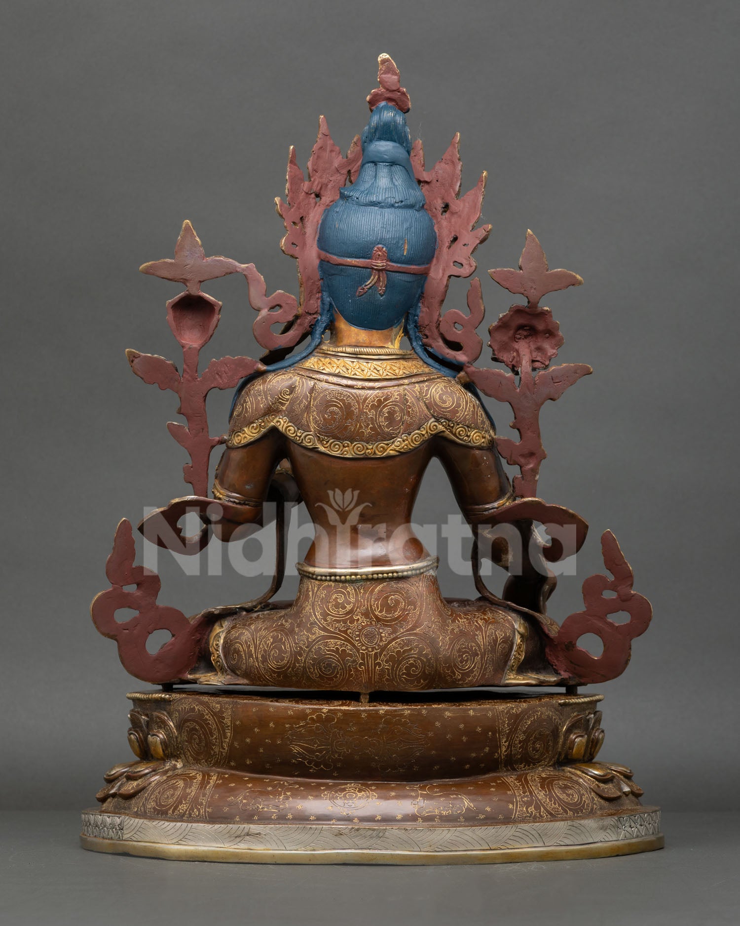 Enlightened White Tara Figurine | Premium Oxidized Copper Statue