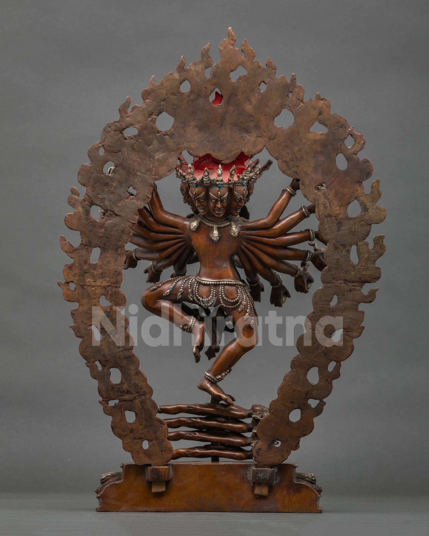 Large Oxidized Hevajra Statue | Tibetan Buddhist Artwork