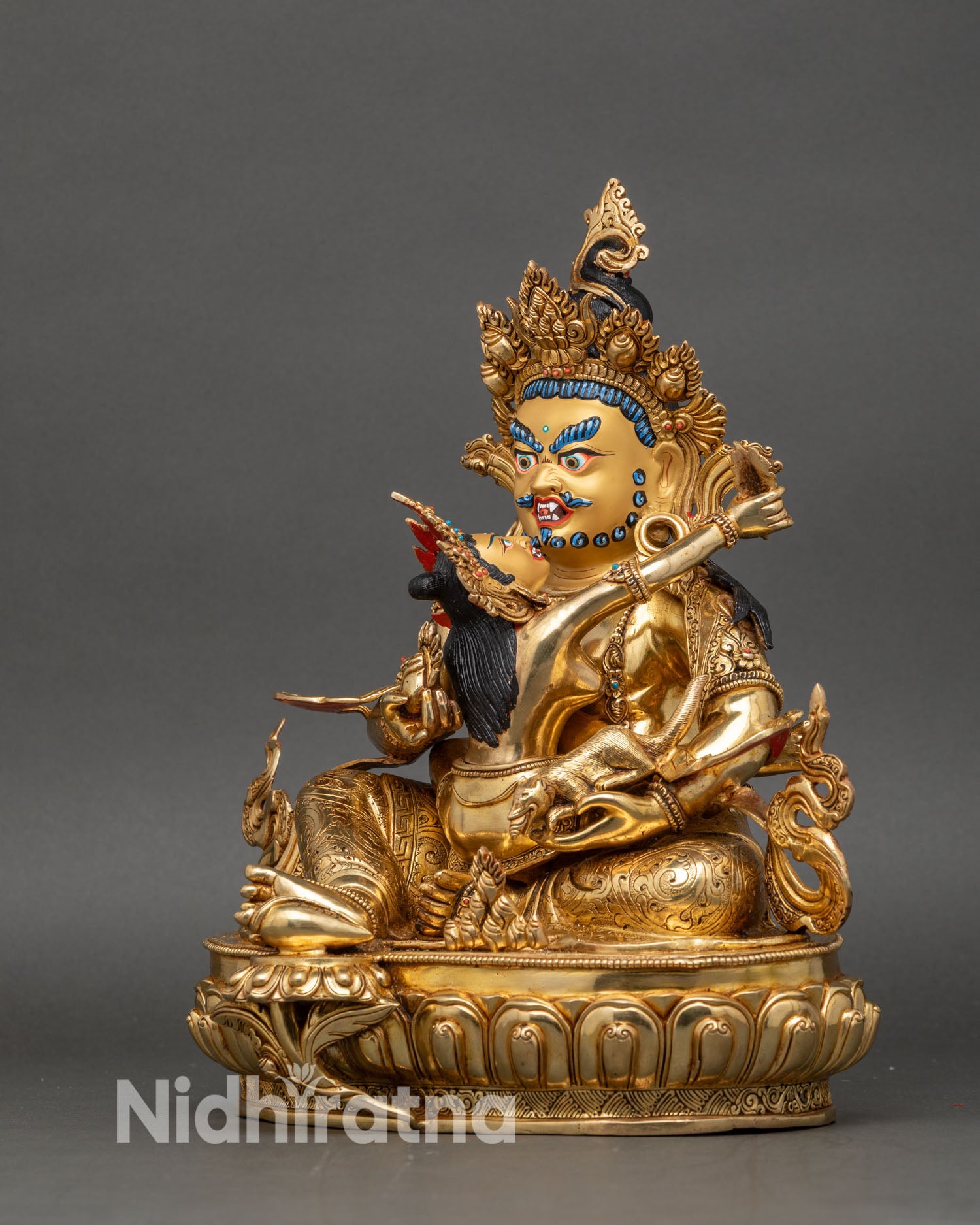 Red Dzambhala Statue | Powerful Buddhist Wealth Deity