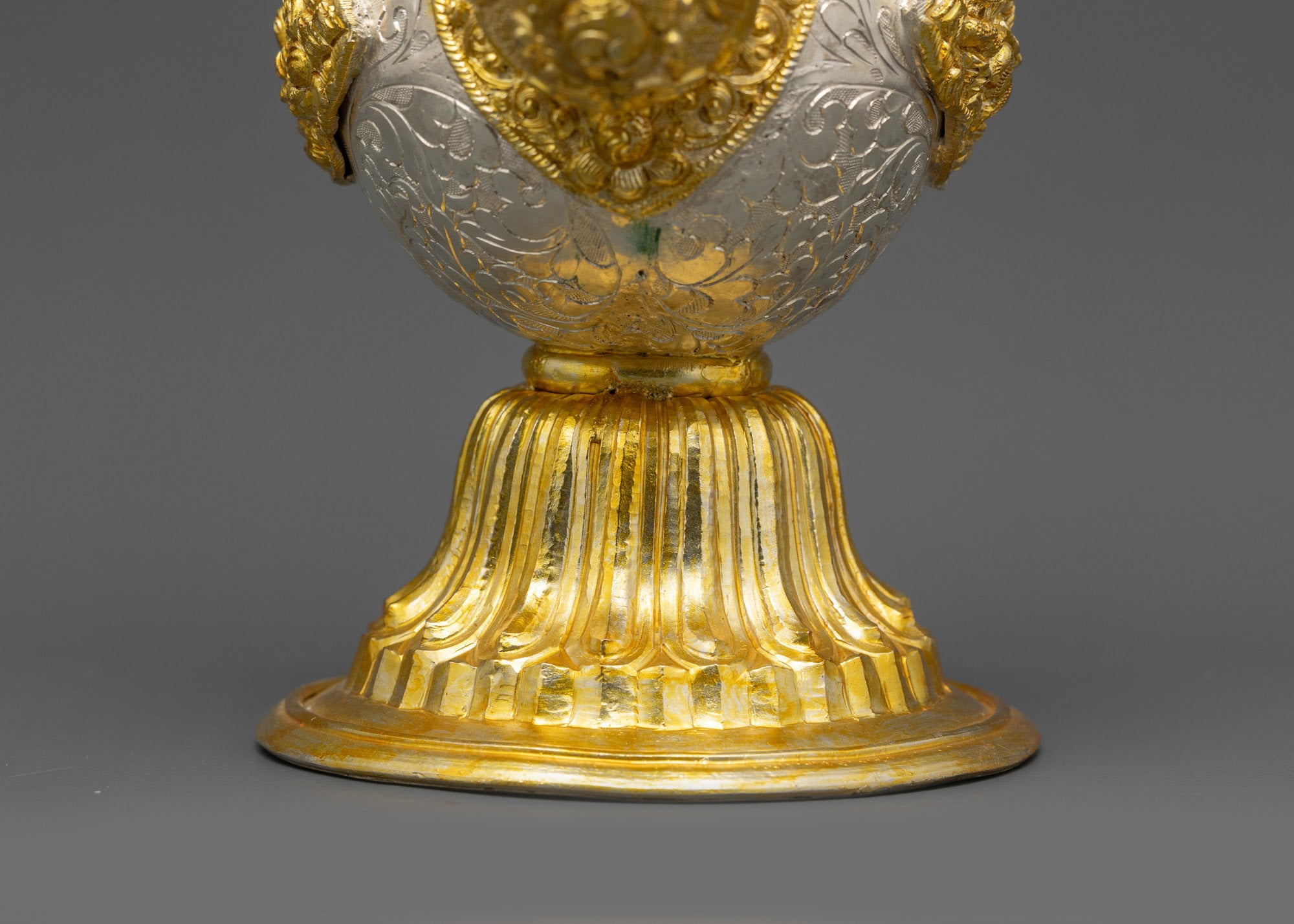 Handmade Tea Pot | Gold & Silver-Plated Copper Ritual item for Devotion