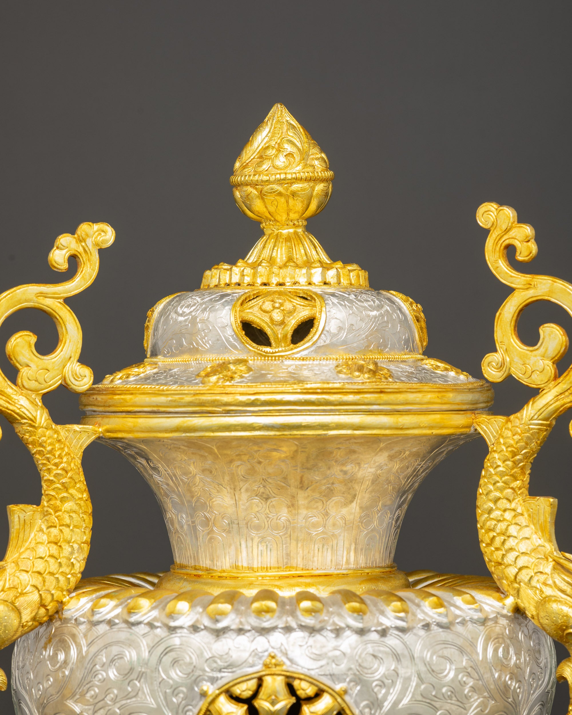 Tibetan Sangbour β Copper Incense Burner for Buddhist Rituals