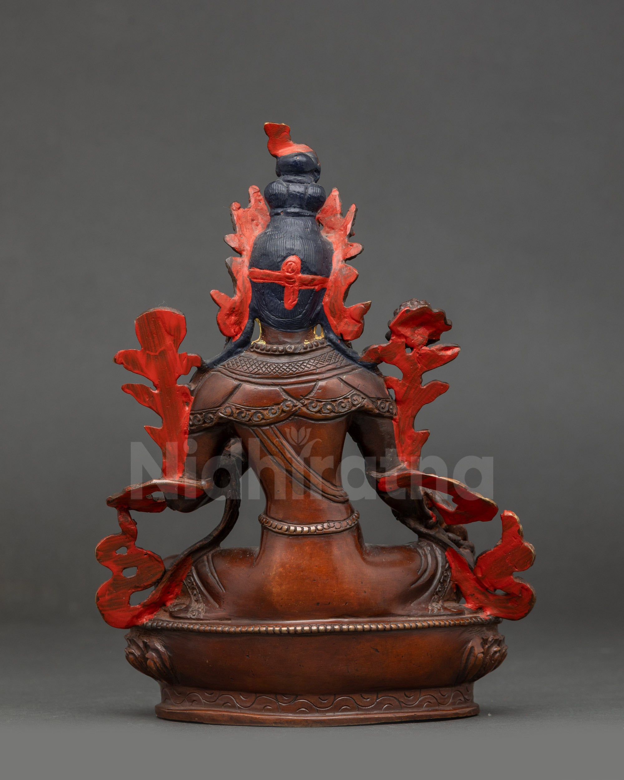 Oxidized Statue of Green Tara for Spiritual Blessing