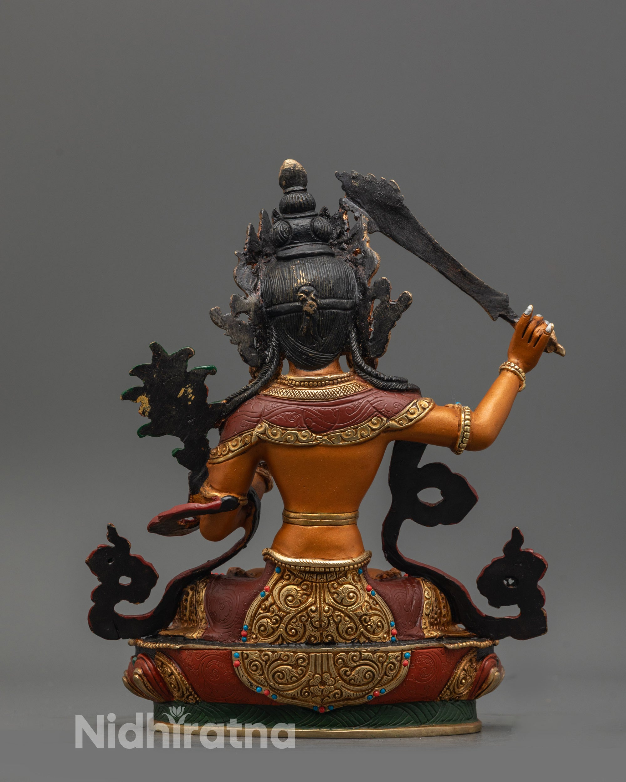 Nepalese Handcrafted Manjushri Statue | Wisdom & Enlightenment Deity