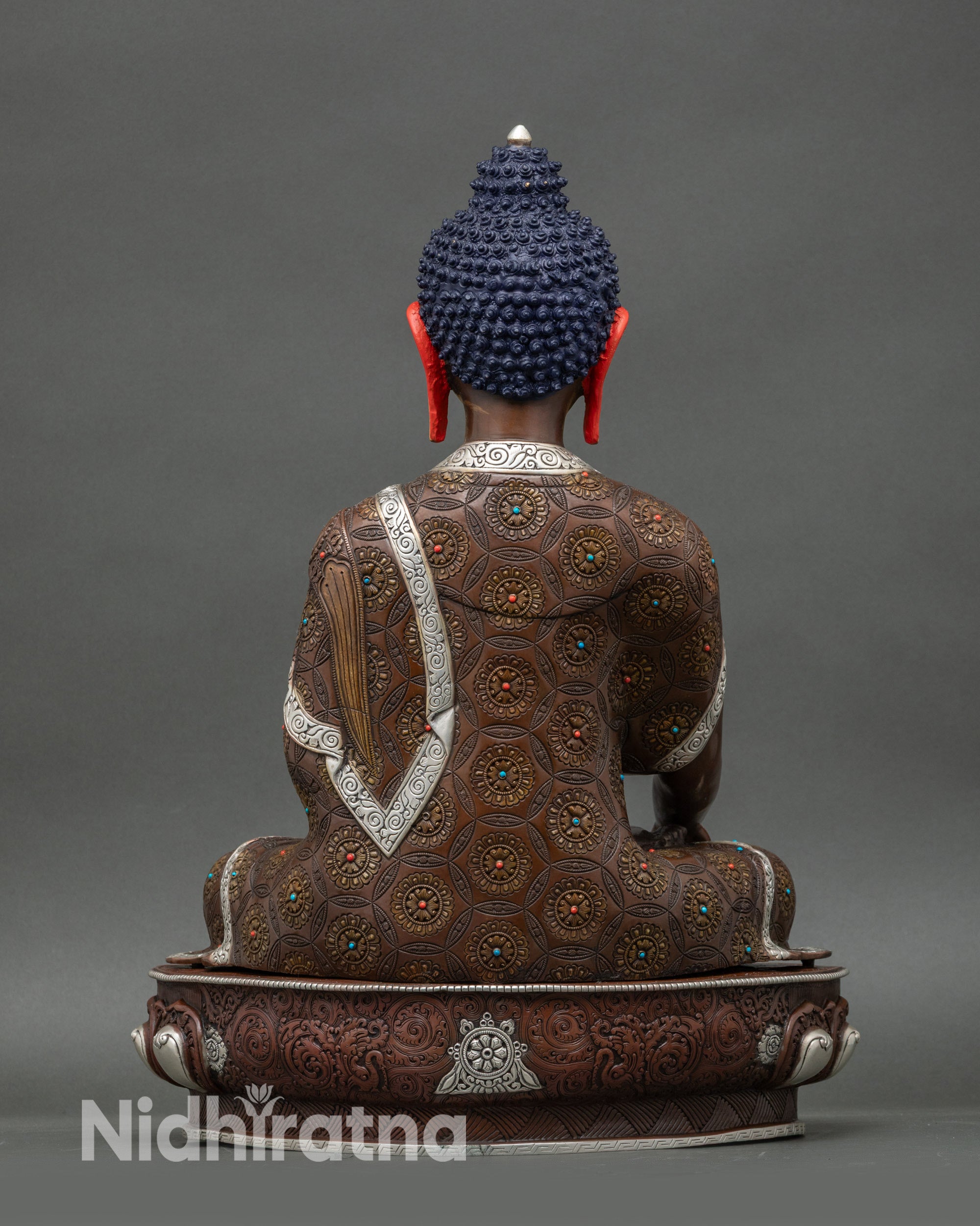 Enlightened Shakyamuni Buddha Sculpture | Nepalese Copper Artwork