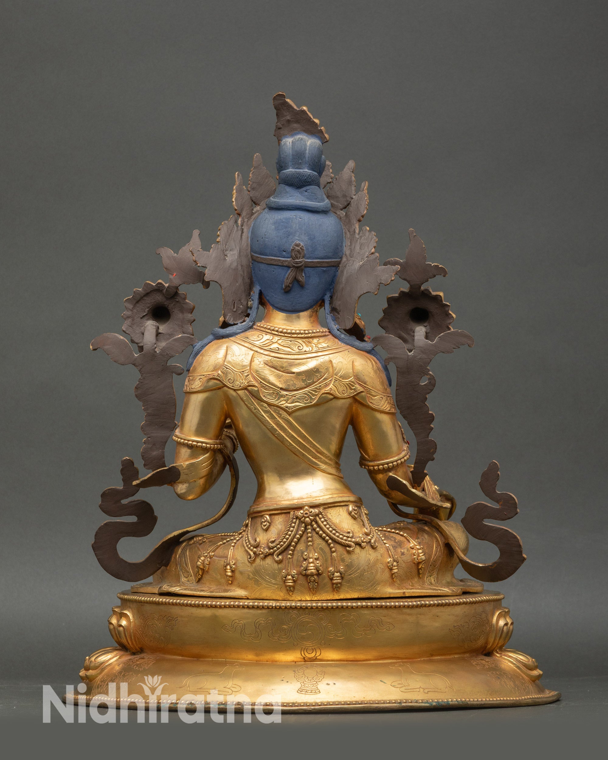 Green Tara Bodhisattva Statue | Traditional Himalayan Copper Sculpture