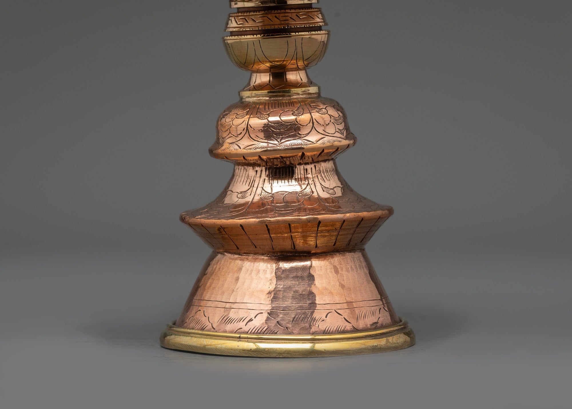 Handcrafted Copper Butter Lamp | Tibetan Buddhist Offering Light Nepal