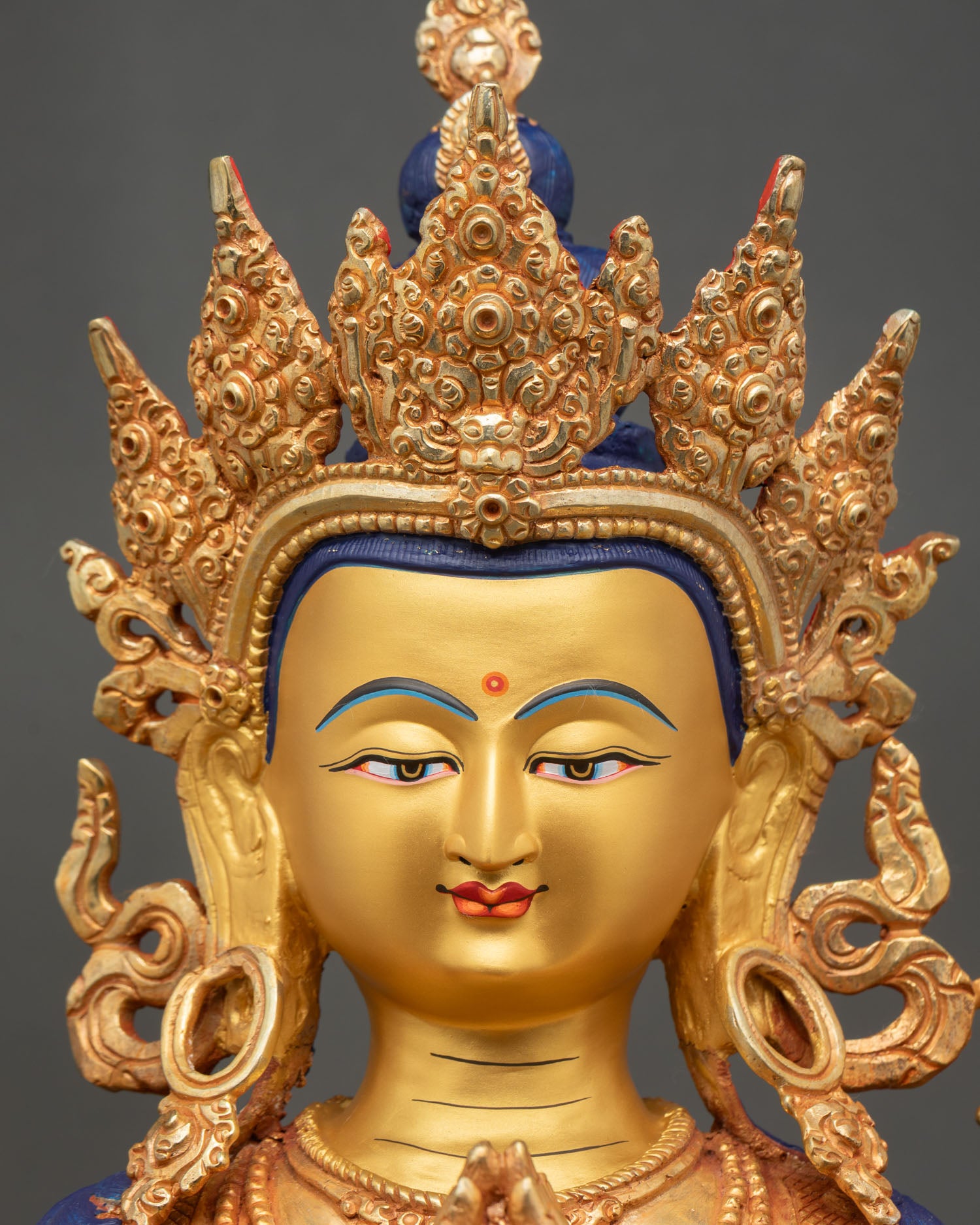 Chenrezig Statue for Shrine – Tibetan Compassion Deity Art