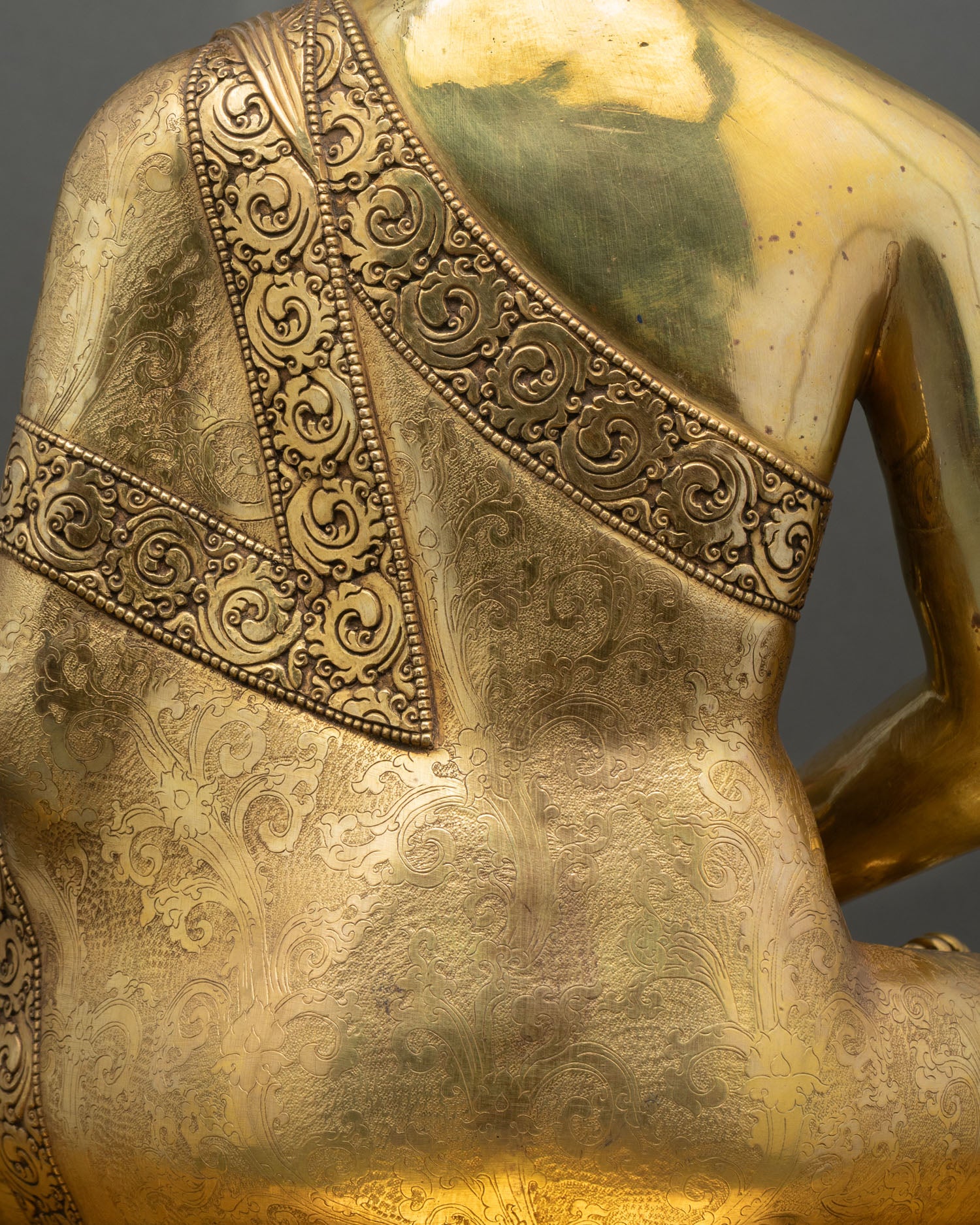 Three Buddha Set | Gold Fire-Gilded Copper Figures from Nepal