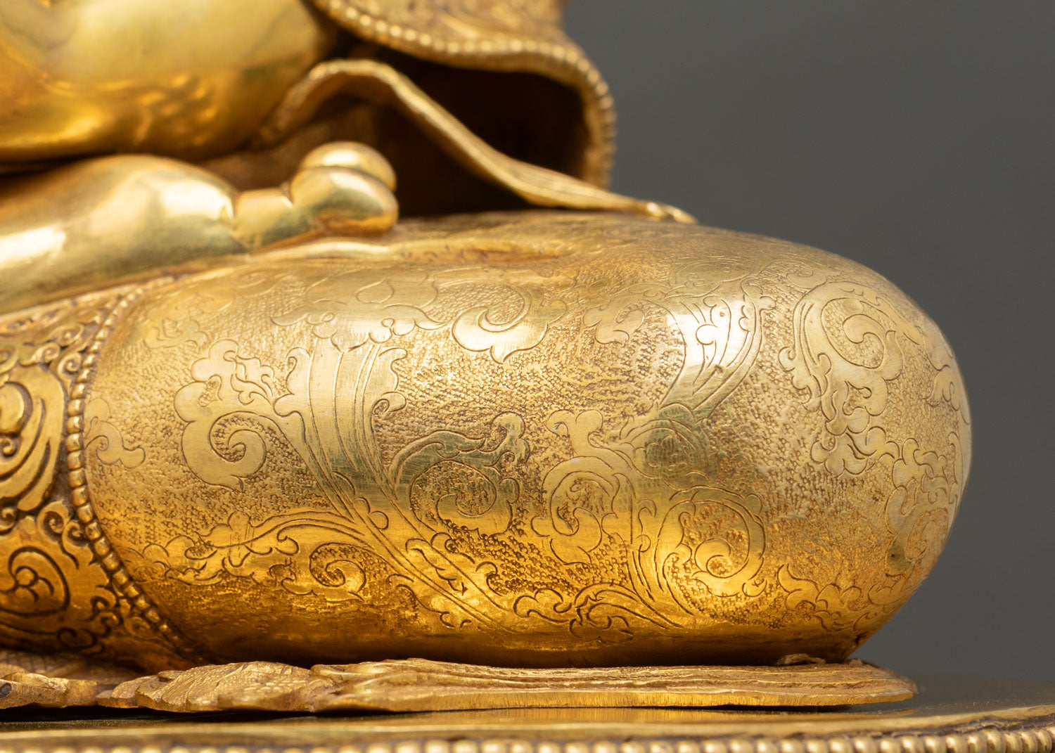 Three Buddha Set | Gold Fire-Gilded Copper Figures from Nepal