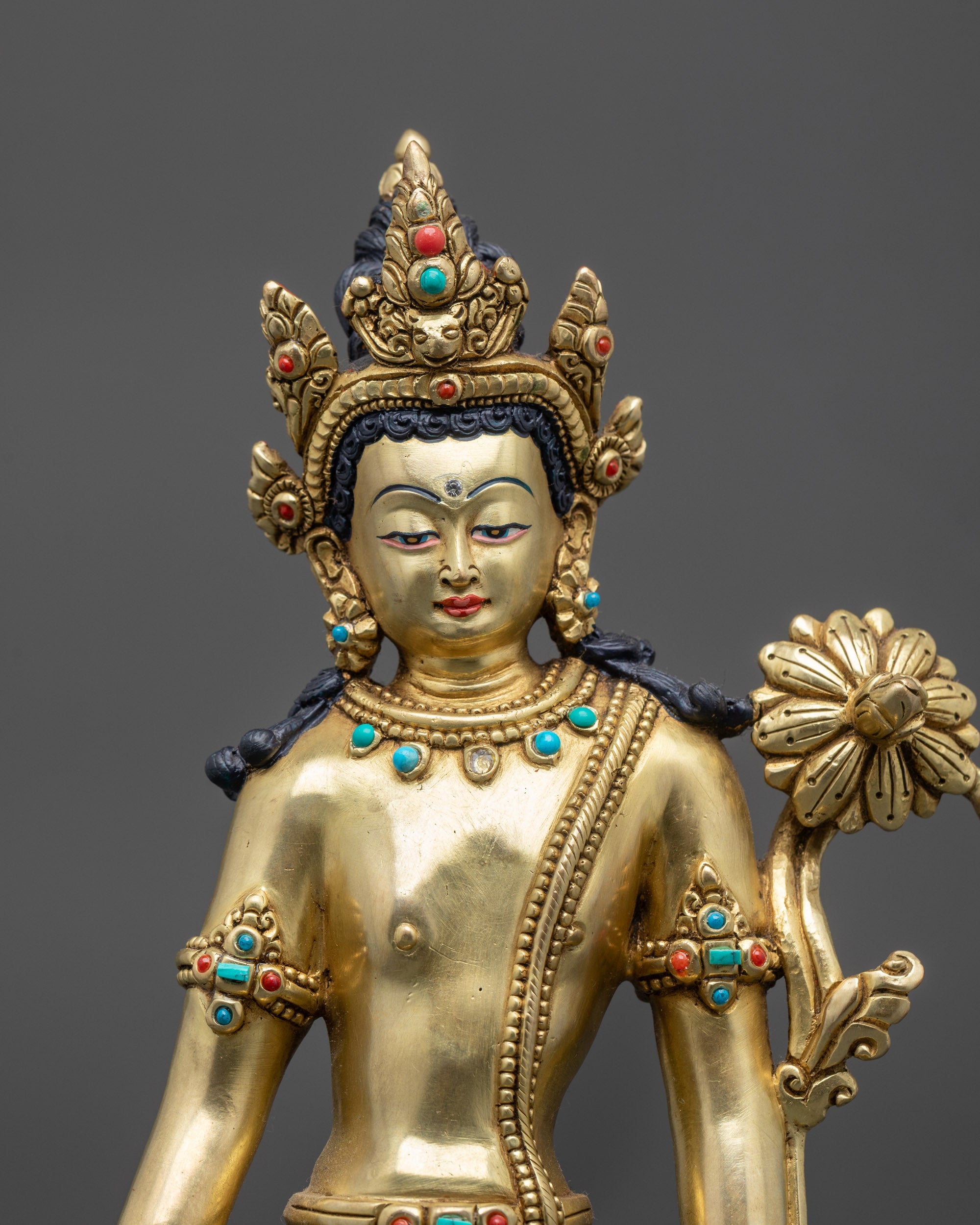 Eight Bodhisattvas Statue Collection | Traditional Nepalese Artistry