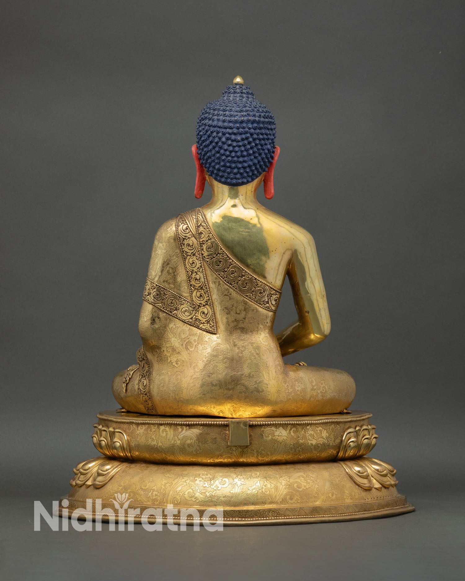 Three Buddha Set | Gold Fire-Gilded Copper Figures from Nepal